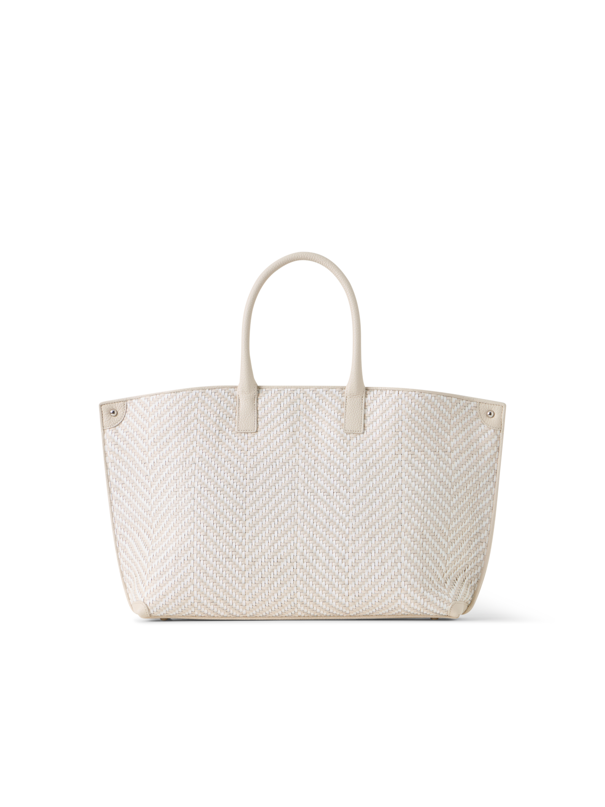 Designer Ai Small Top Handle Tote - beige - ecru