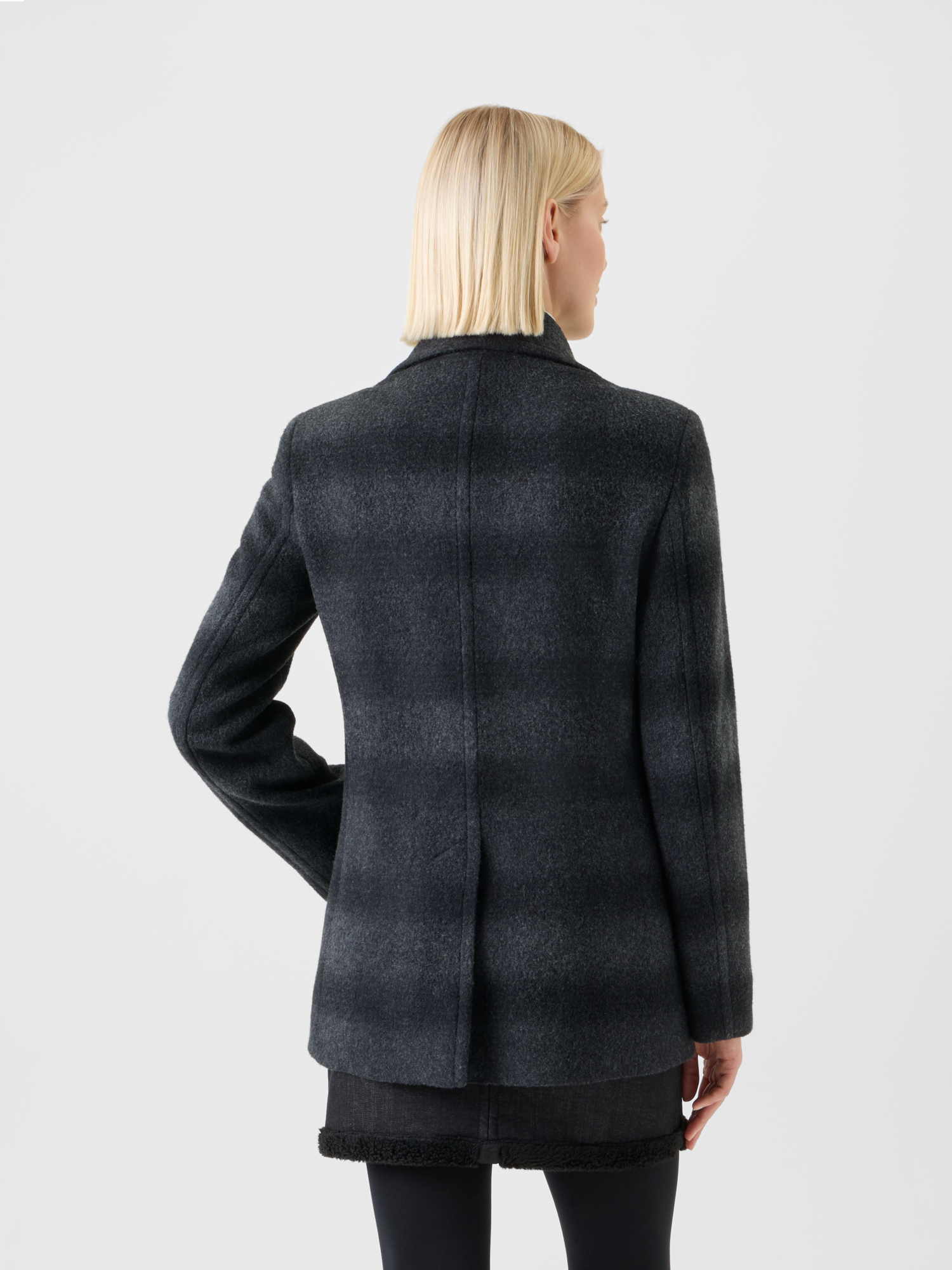 Designer Blurred Check Peacoat - neutral - grey - multicolor 