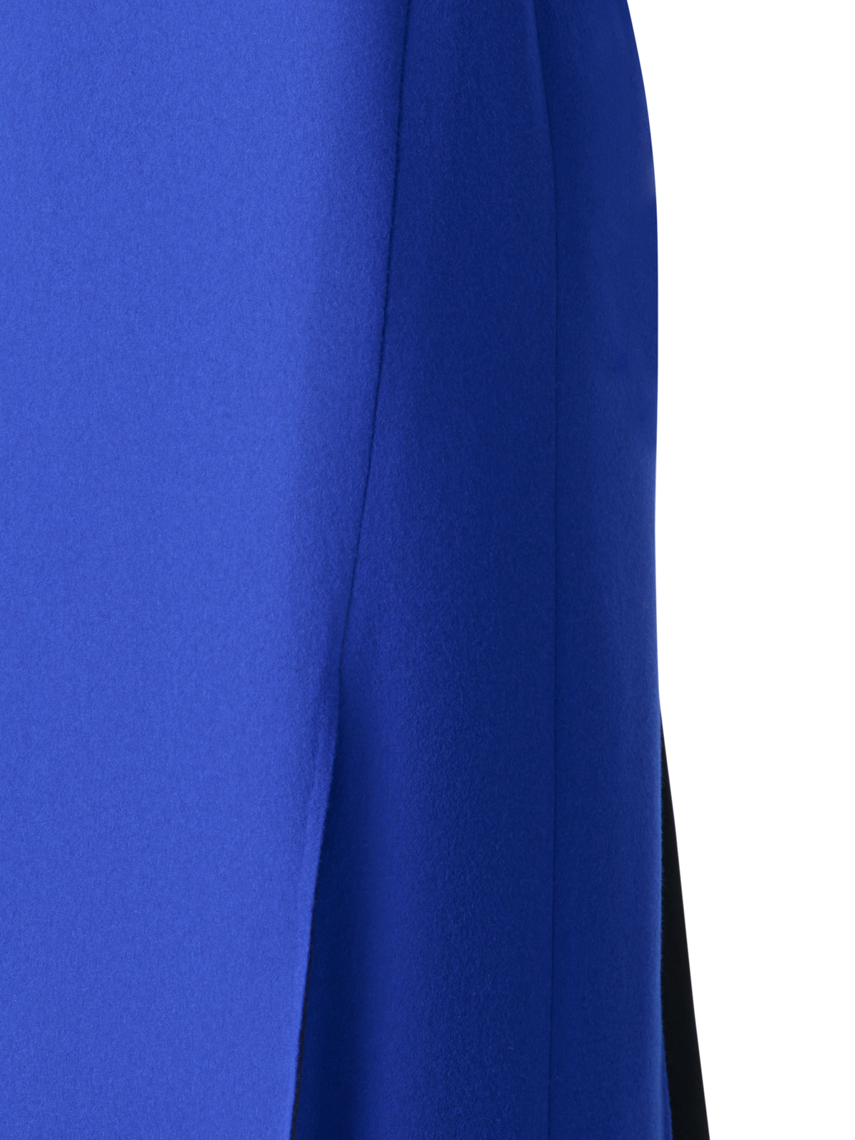 Designer Asymmetrical Wool Double-Face Midi Dress - blue