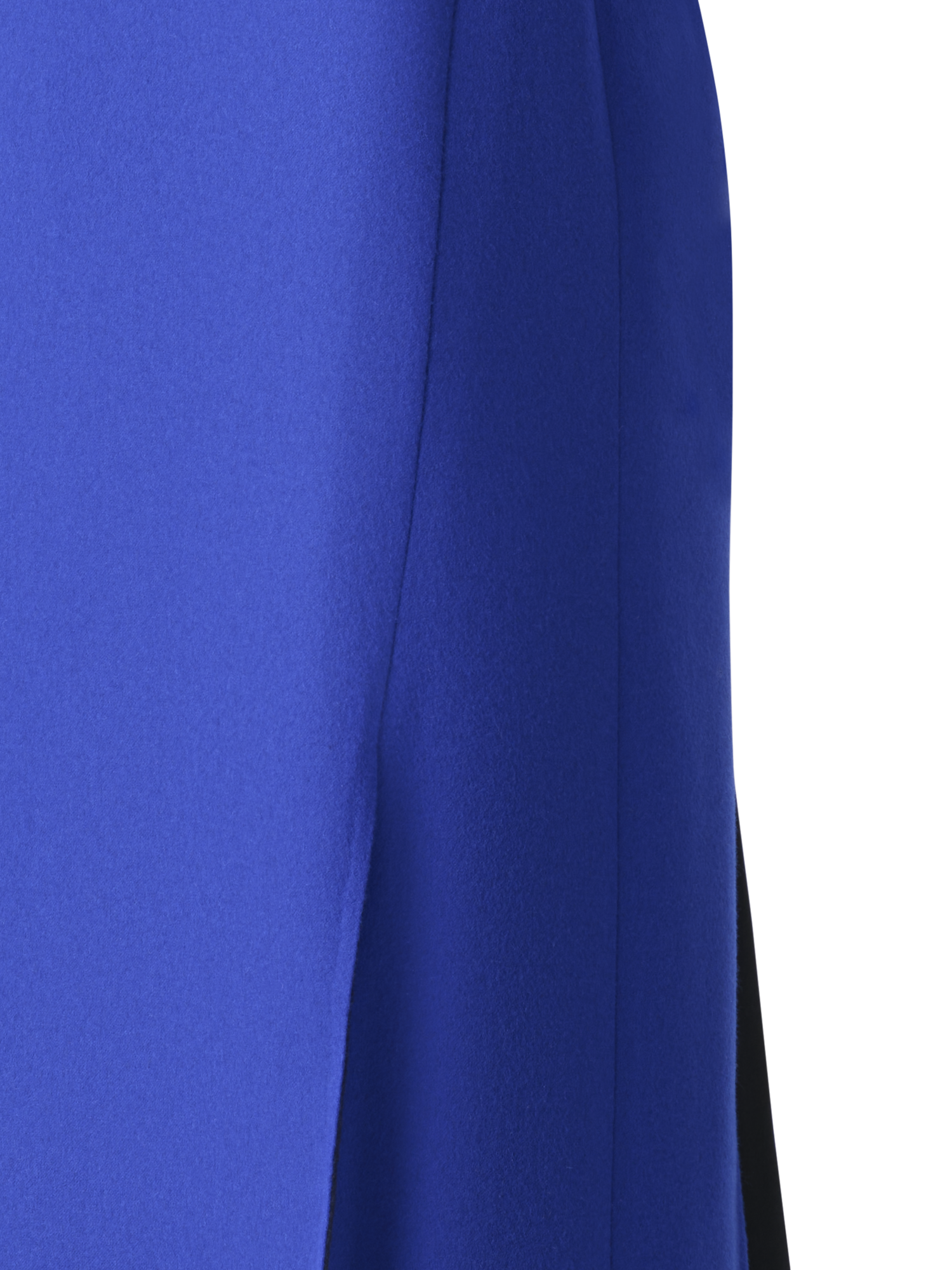 Designer Asymmetrical Wool Double-Face Midi Dress - blue