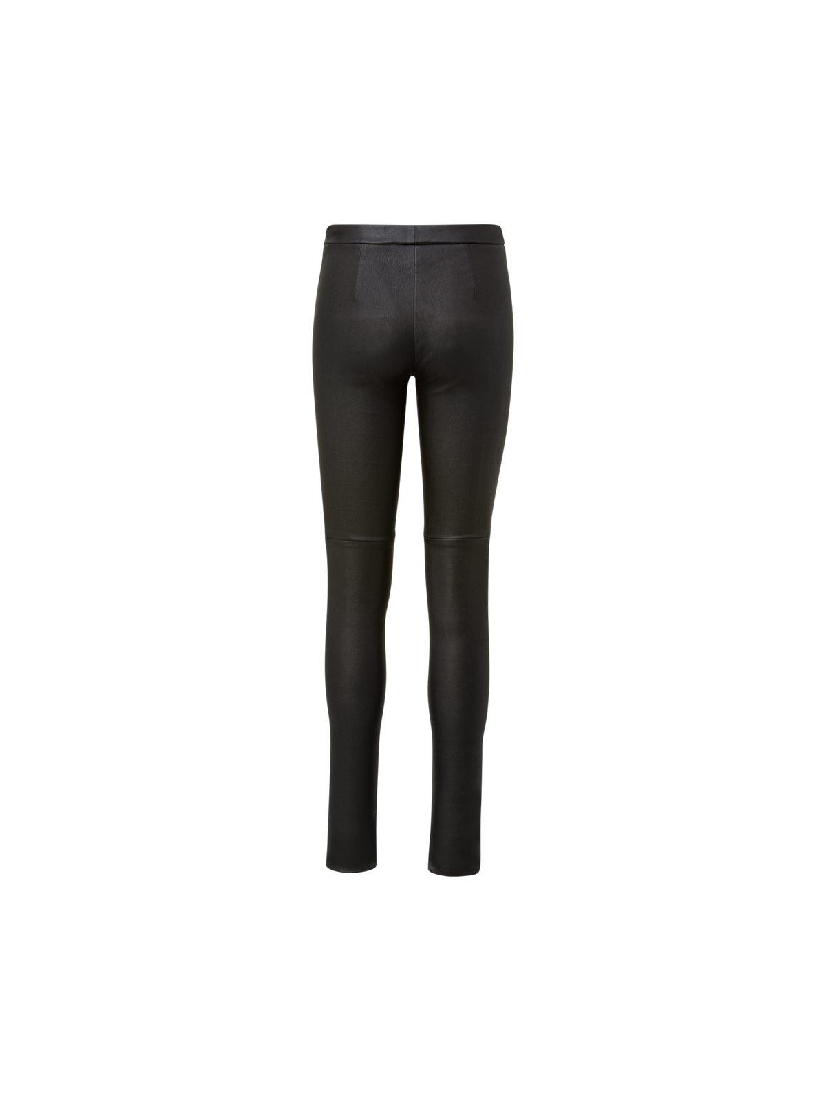 Designer Skinny Leather Pants - black