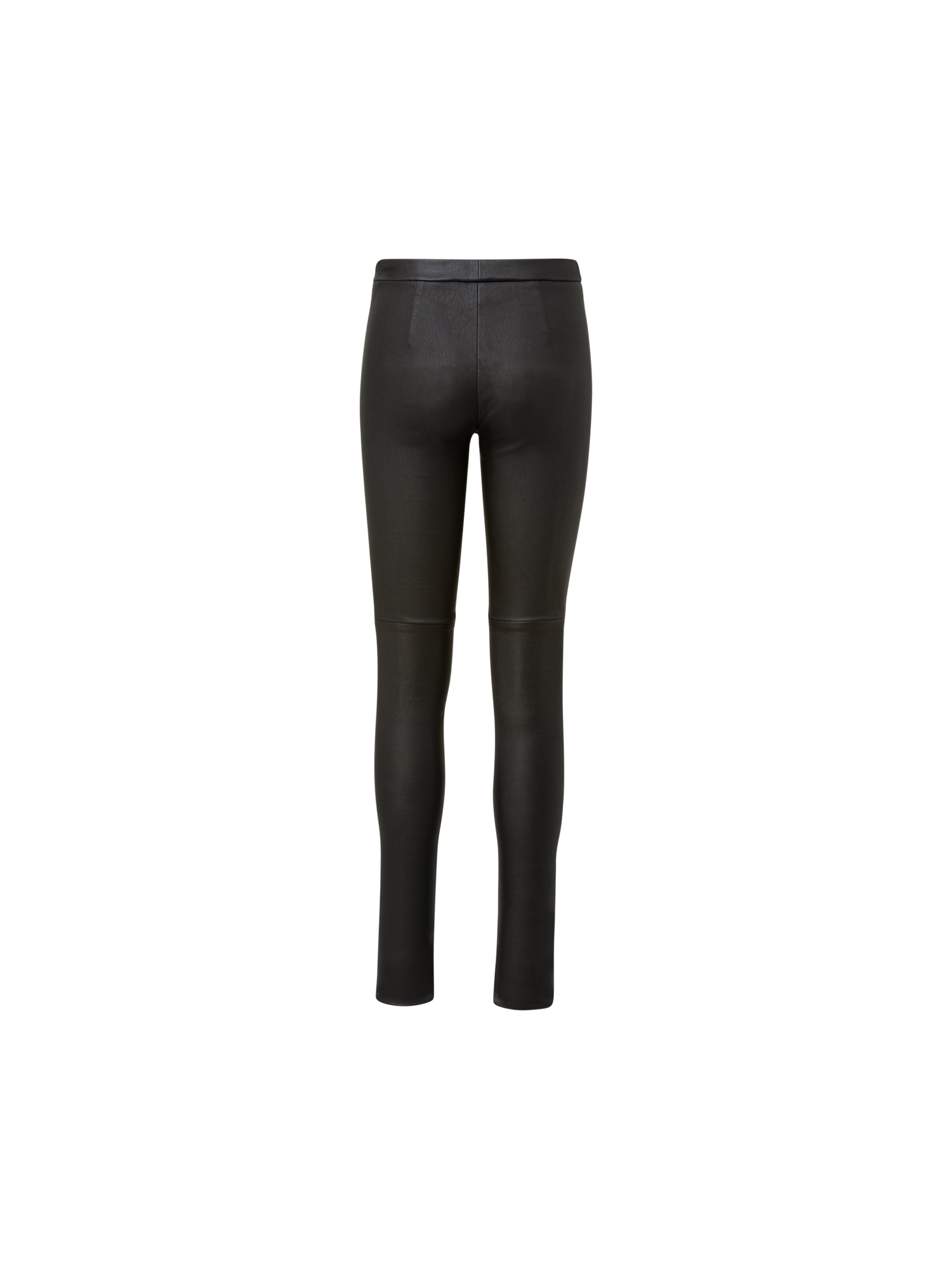 Designer Skinny Leather Pants - black
