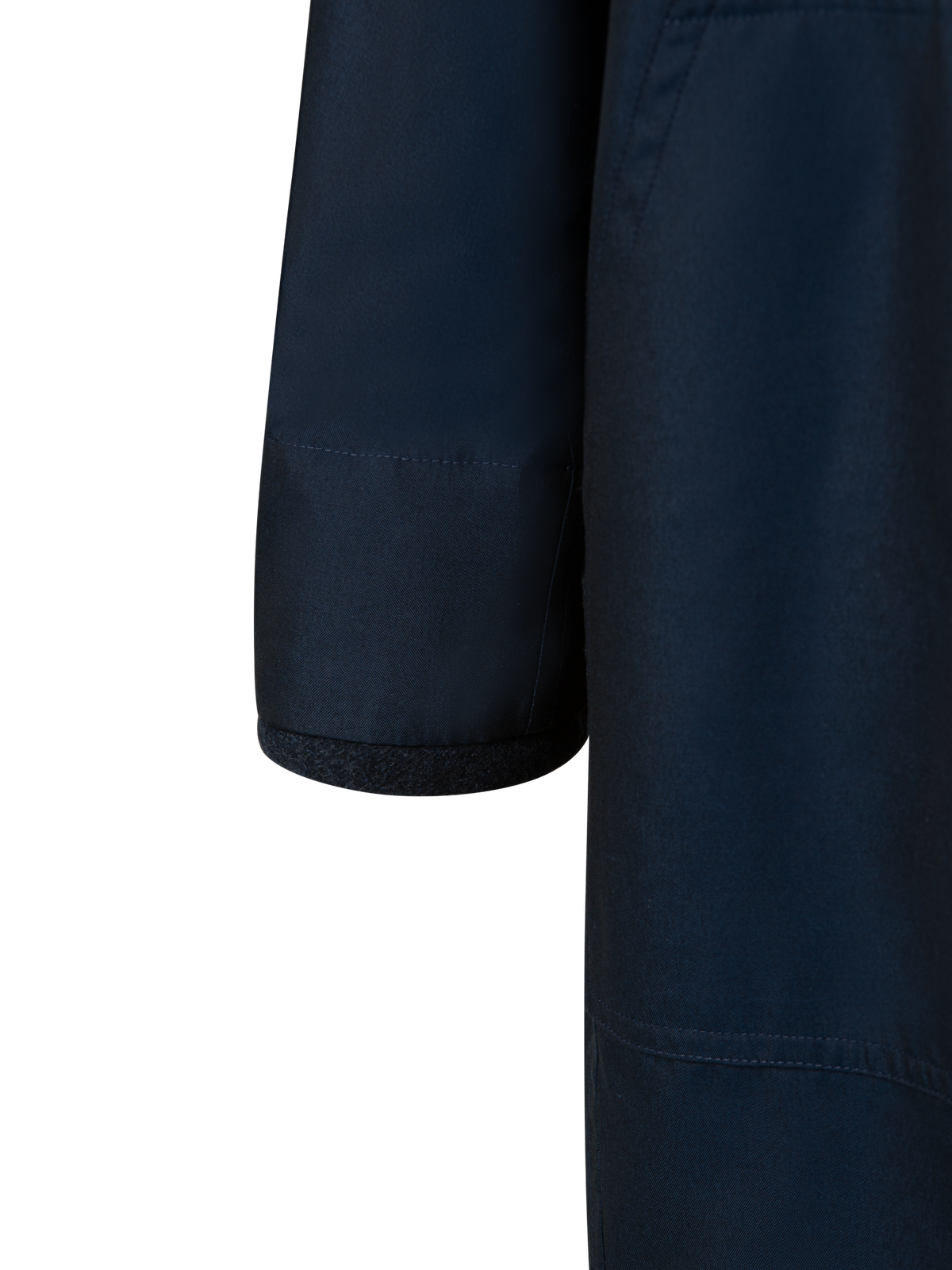 Designer Reversible Parka from Cashmere and Silk  - navy - blue