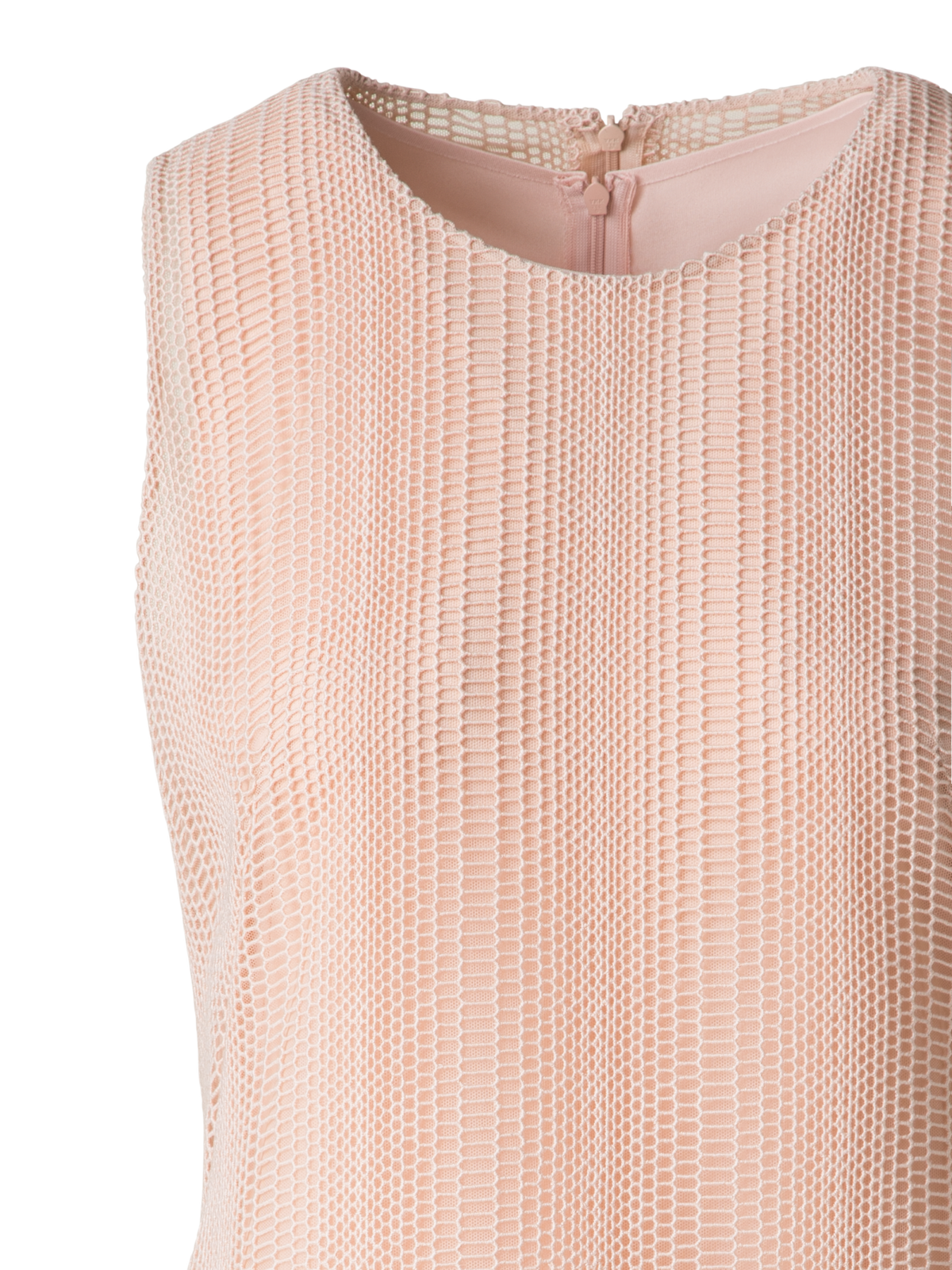 Designer Embroided Cocktail Dress with Waves - neutral - pastel - beige