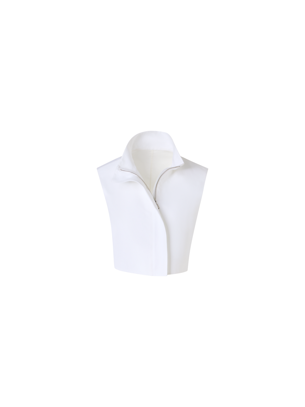 Designer Hester Structured Short Cotton Double-Face Gilet - ecru