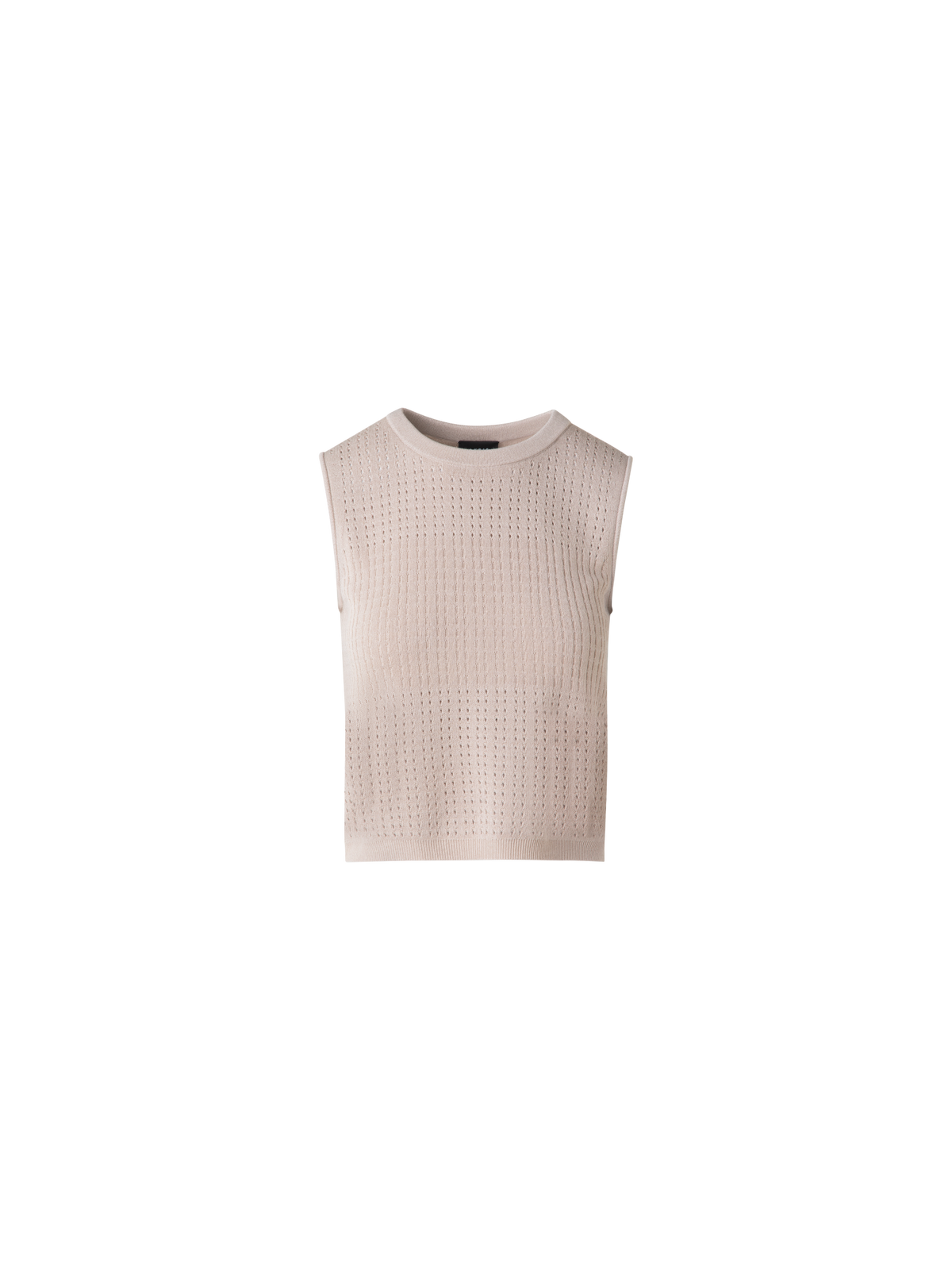 Designer Knit Top in Silk Cotton Ajouré - neutral - pastel - beige
