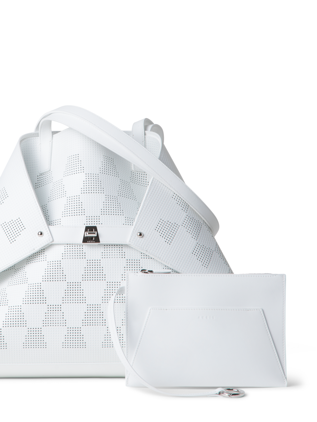 Designer Ai Medium Shoulder Tote - neutral - white