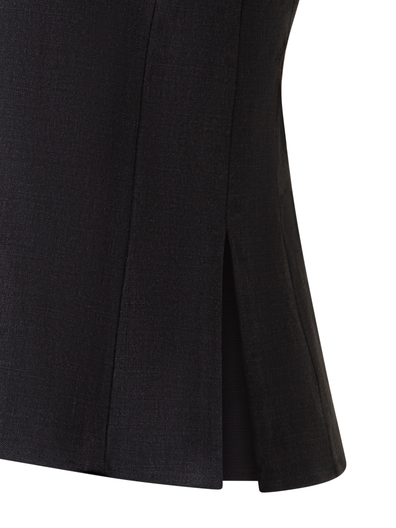 Designer Sleeveless Tie Neck Blouse in Linen Blend - black