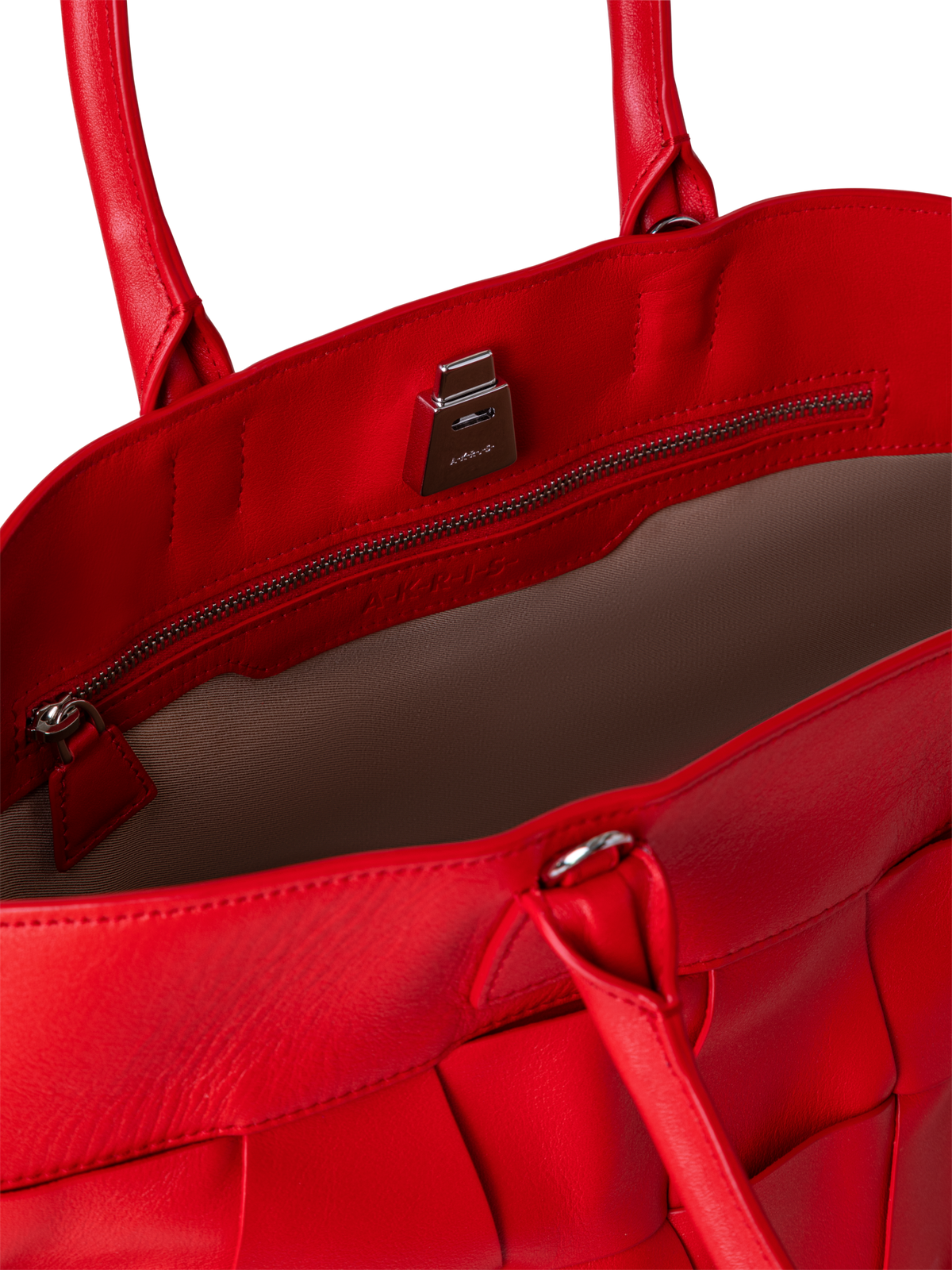 Designer Ai Small Top Handle Tote - red