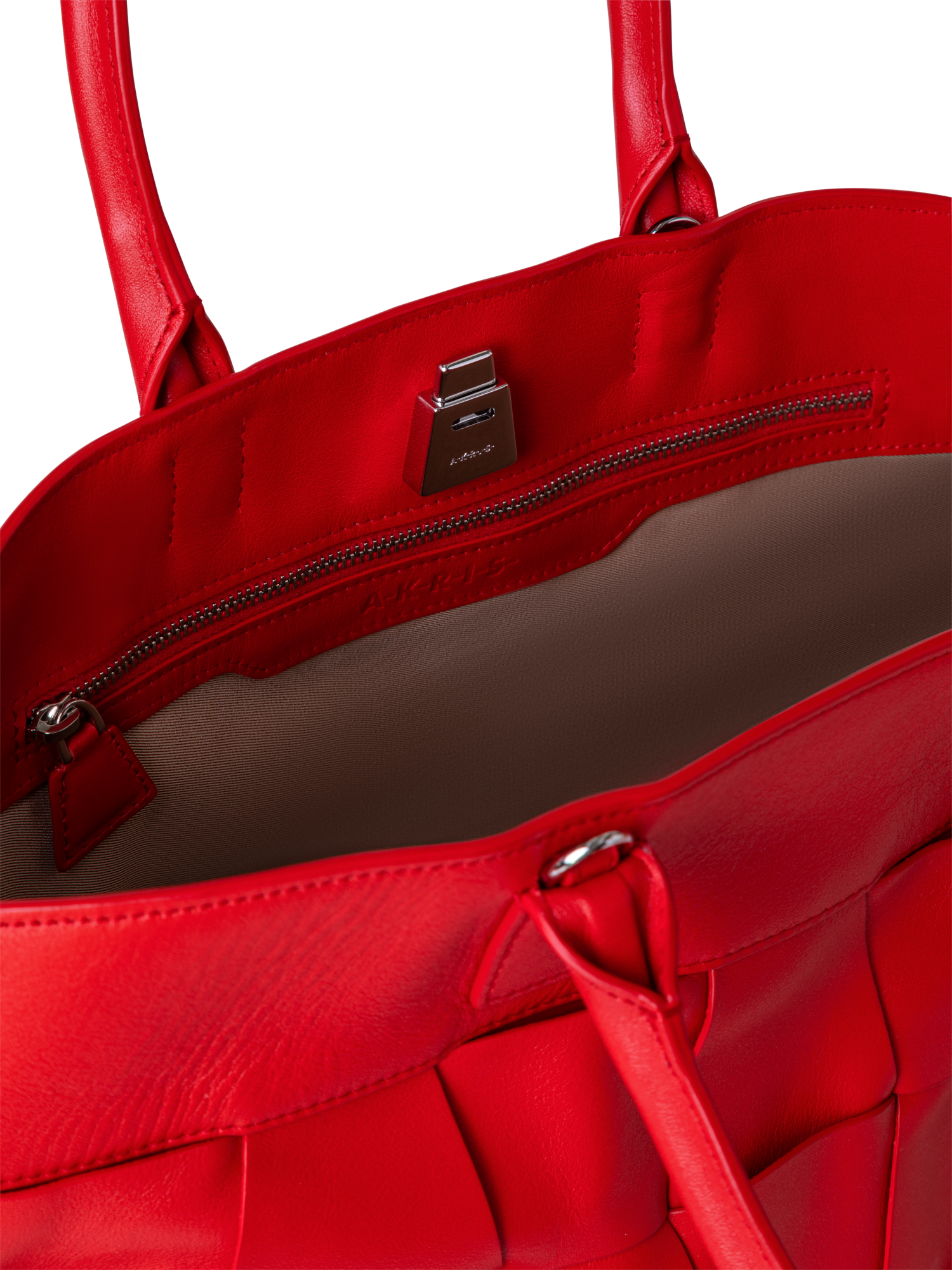 Designer Ai Small Top Handle Tote - red