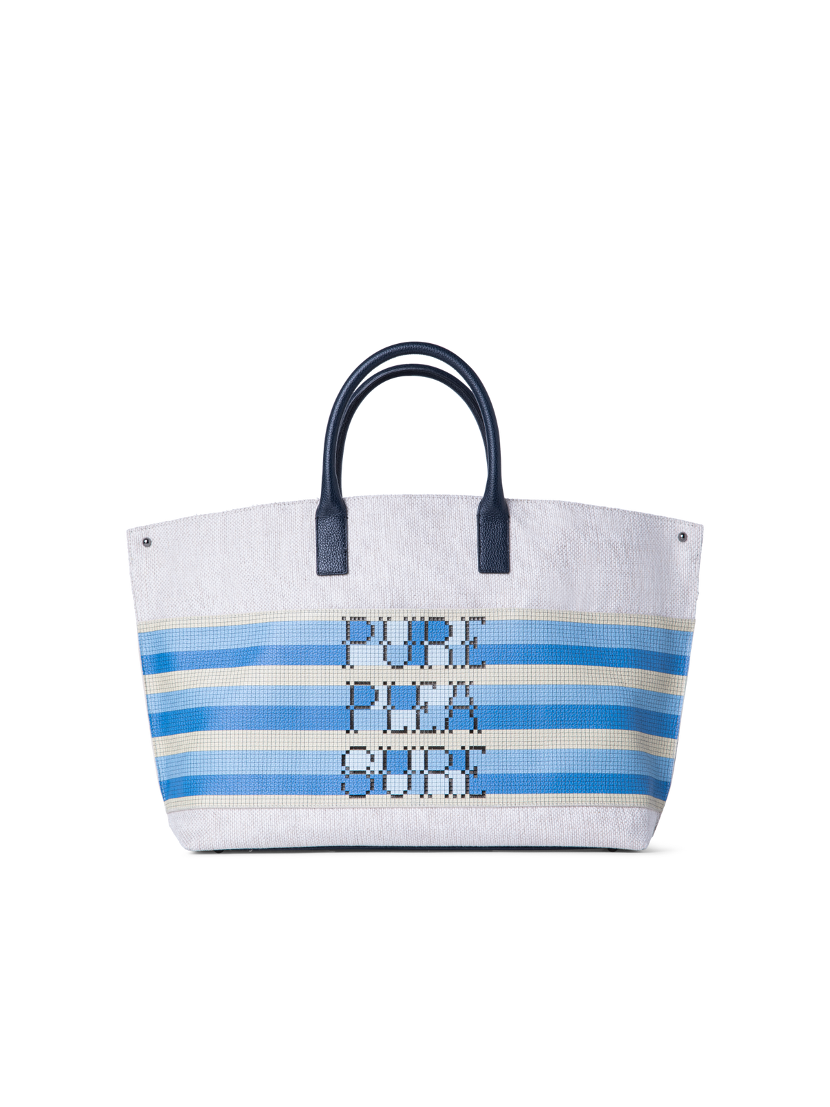 Designer Ai Medium Top Handle Tote - grey - multicolor - blue