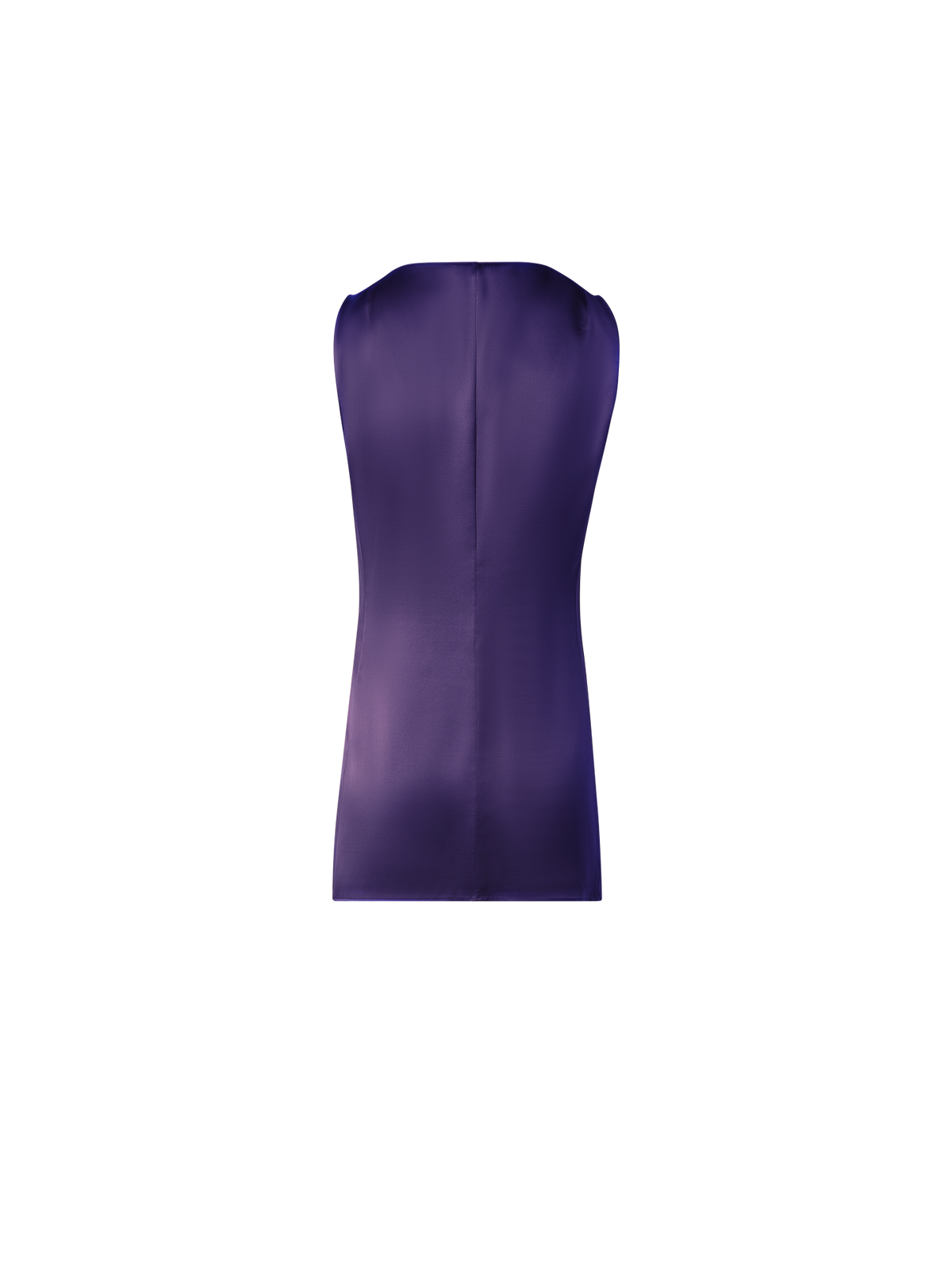 Designer Sleeveless Silk Satin Tunic Blouse - purple