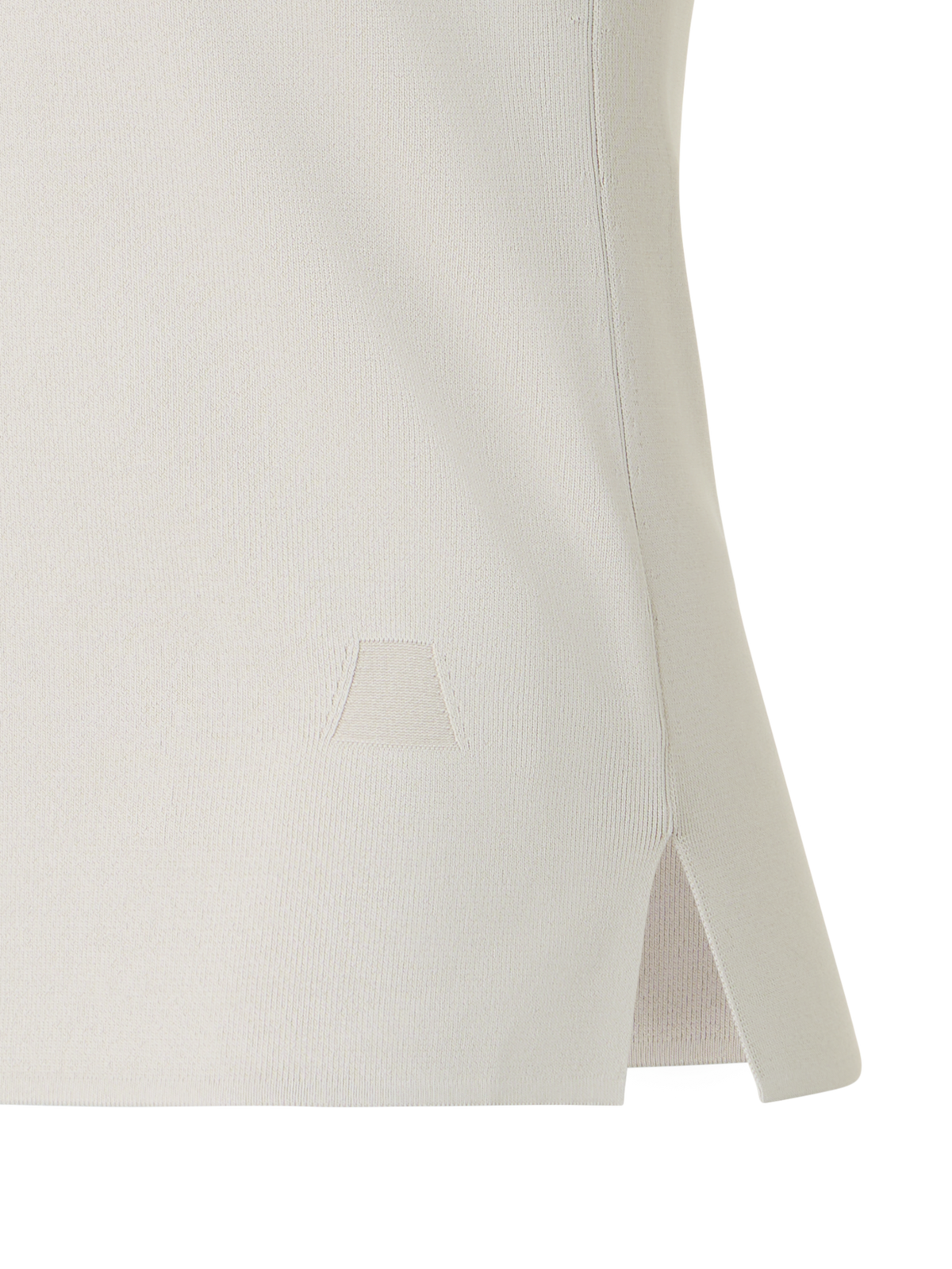 Designer Fitted Viscose Knit Tank Top - beige