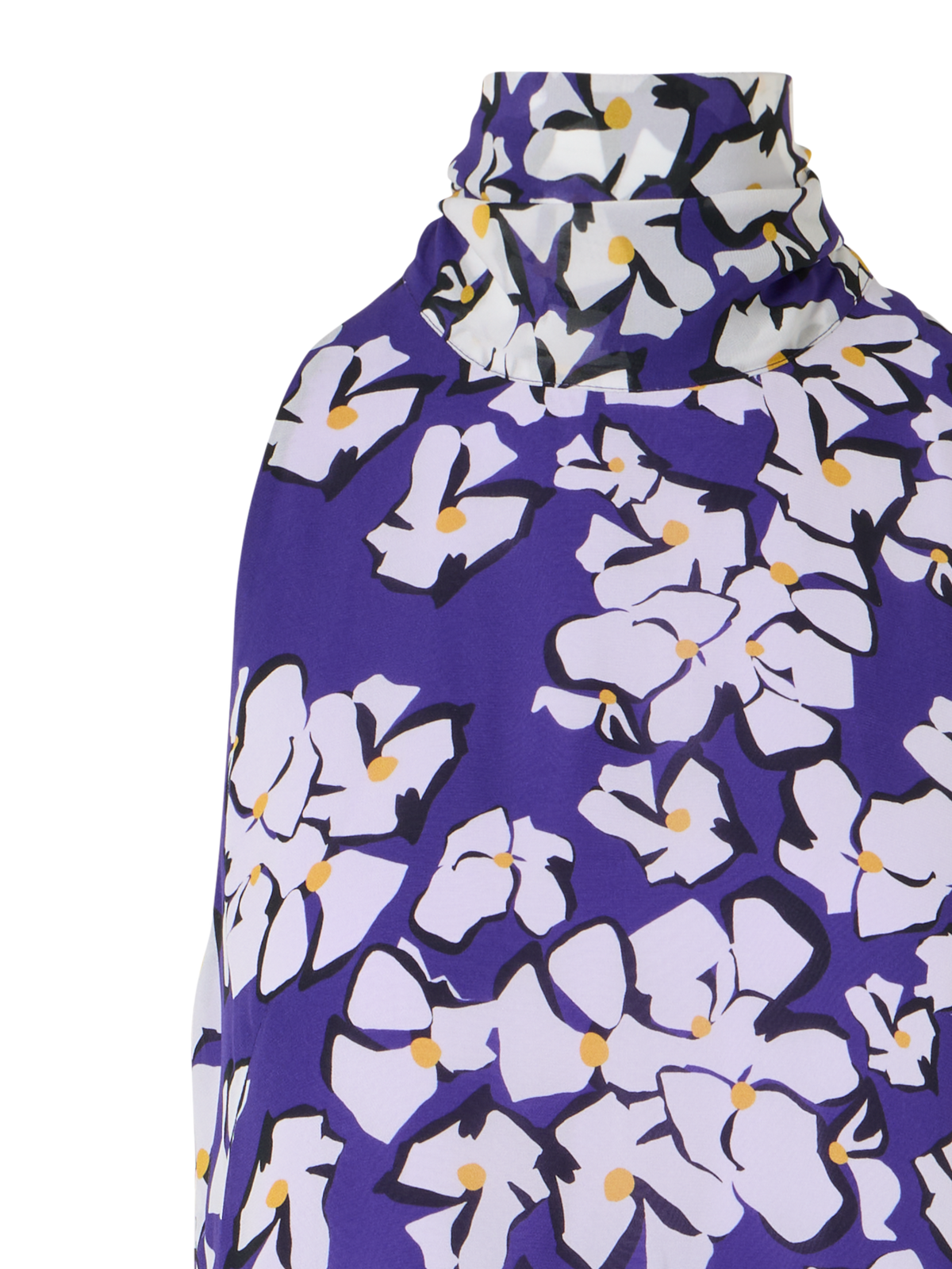 Designer Sleeveless Papercut Flower Midi Dress - purple