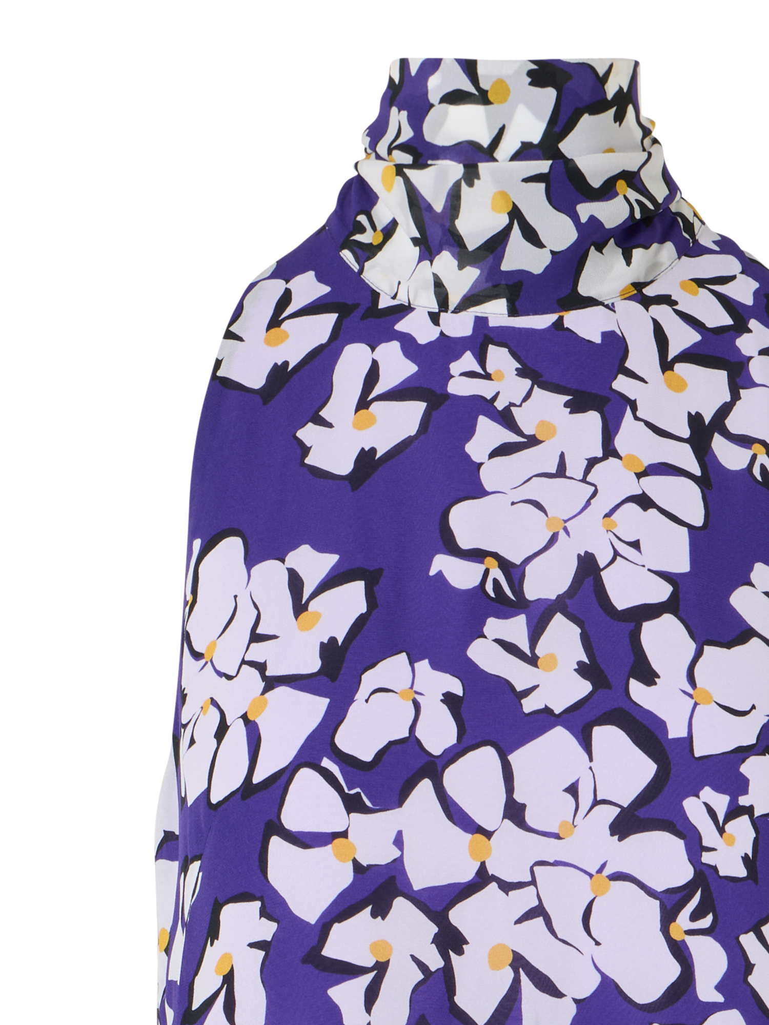Designer Sleeveless Papercut Flower Midi Dress - purple
