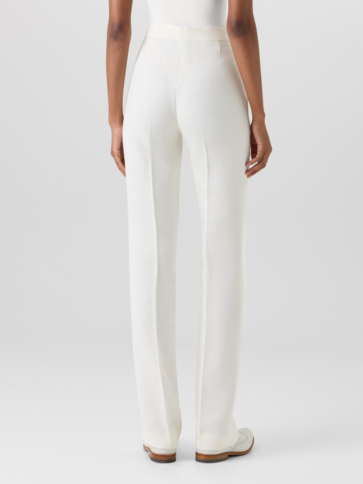 Designer Carl Straight-Leg Pants in Linen-Wool Crêpe Double-Face - ecru #editorial