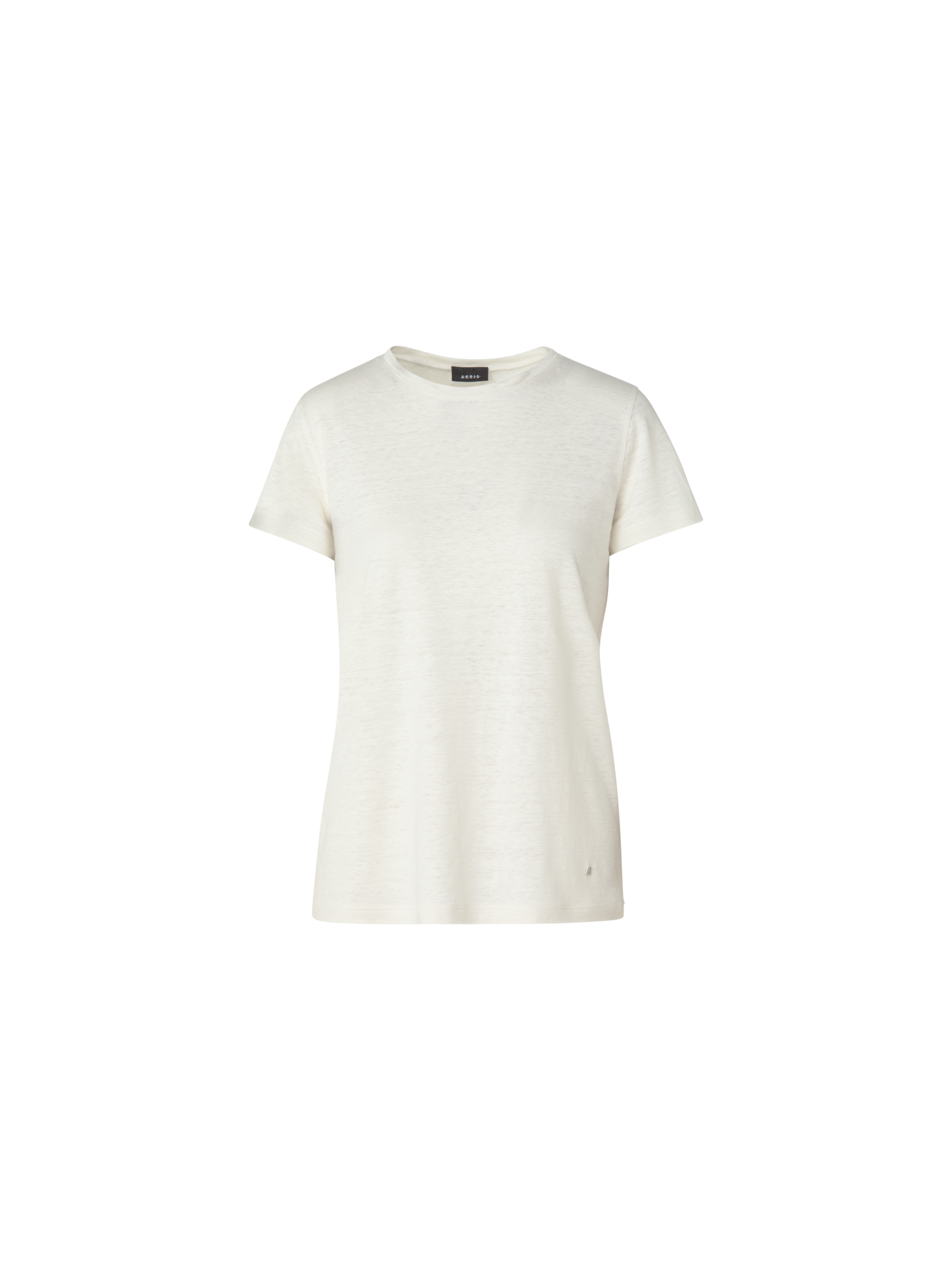Designer Linen Jersey T-Shirt - ecru - white