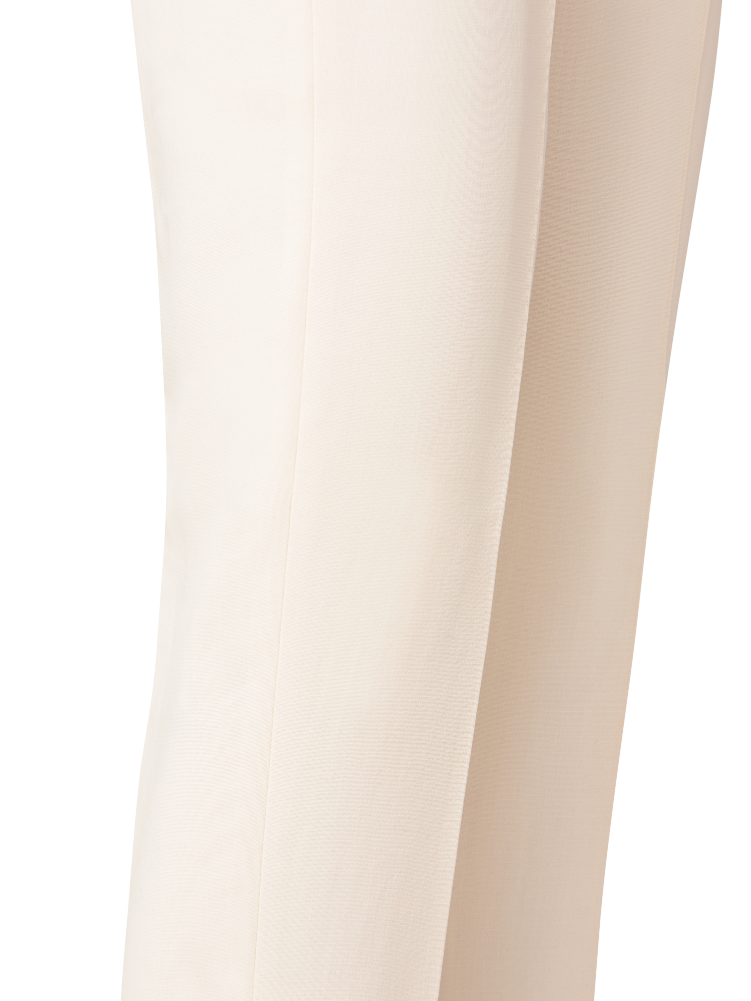 Designer Slim Wool-Double Face Pants - neutral - ecru - white