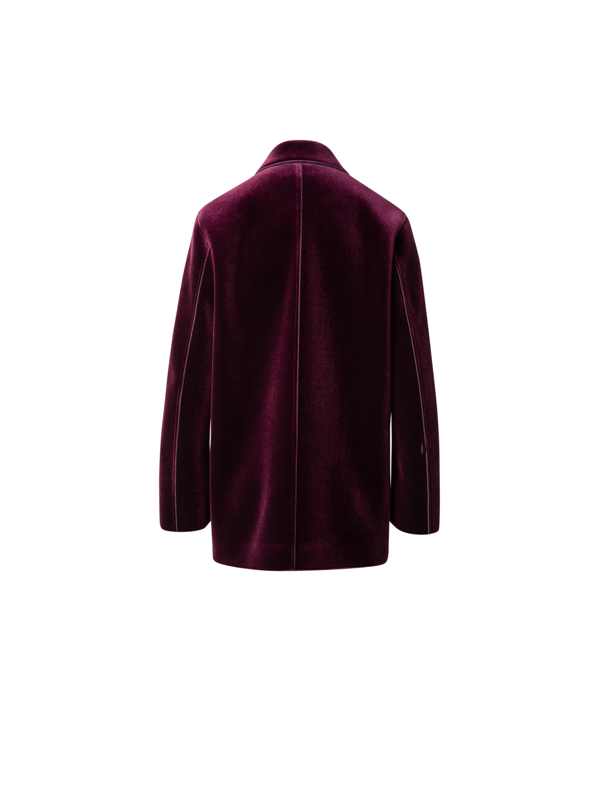 Designer Oversized Neoprene Velvet Jacket - pink