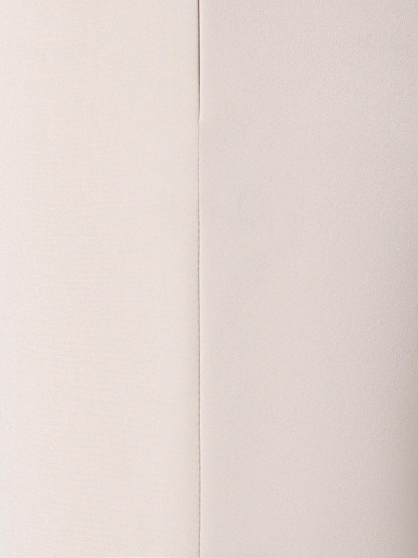 Designer Slim Silk Stretch Pants - neutral - pastel - beige