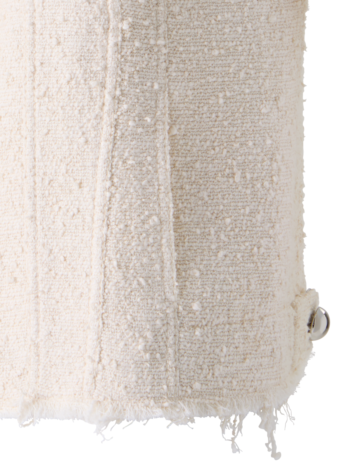 Designer Oversize Gilet in Summer Bouclé Cotton - ecru