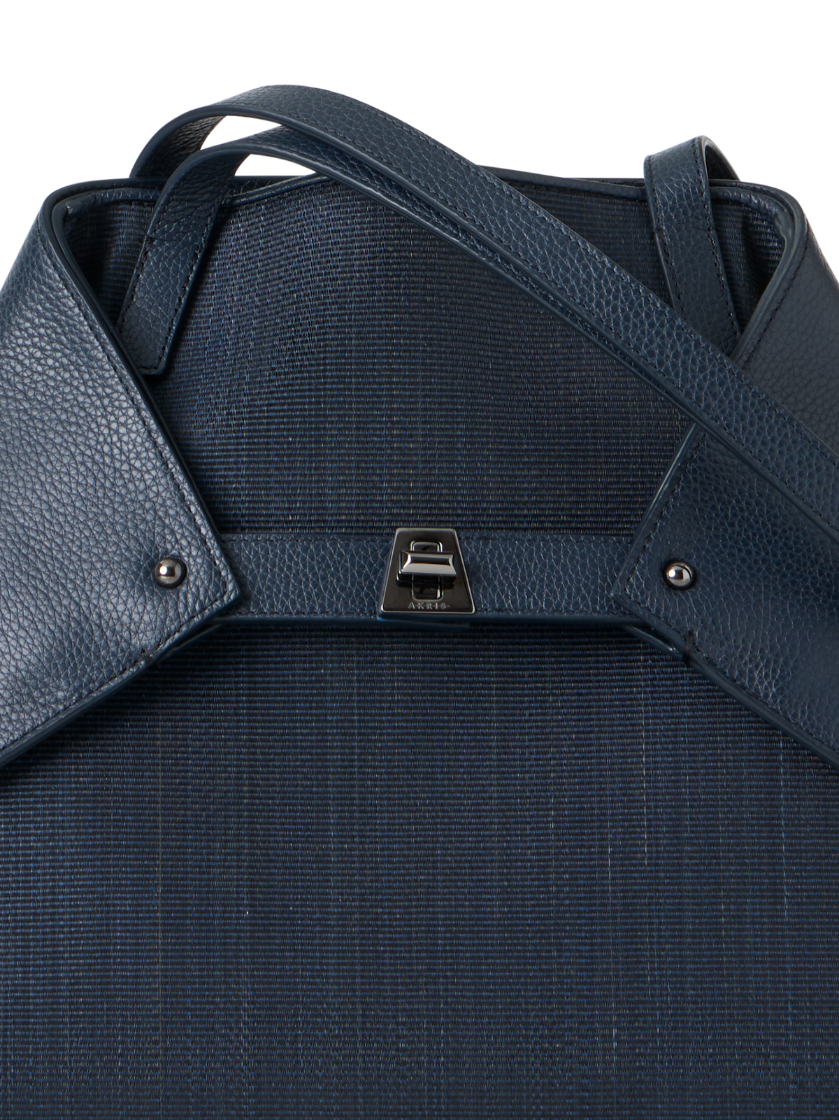 Designer Ai Small Shoulder Tote - neutral - navy - blue