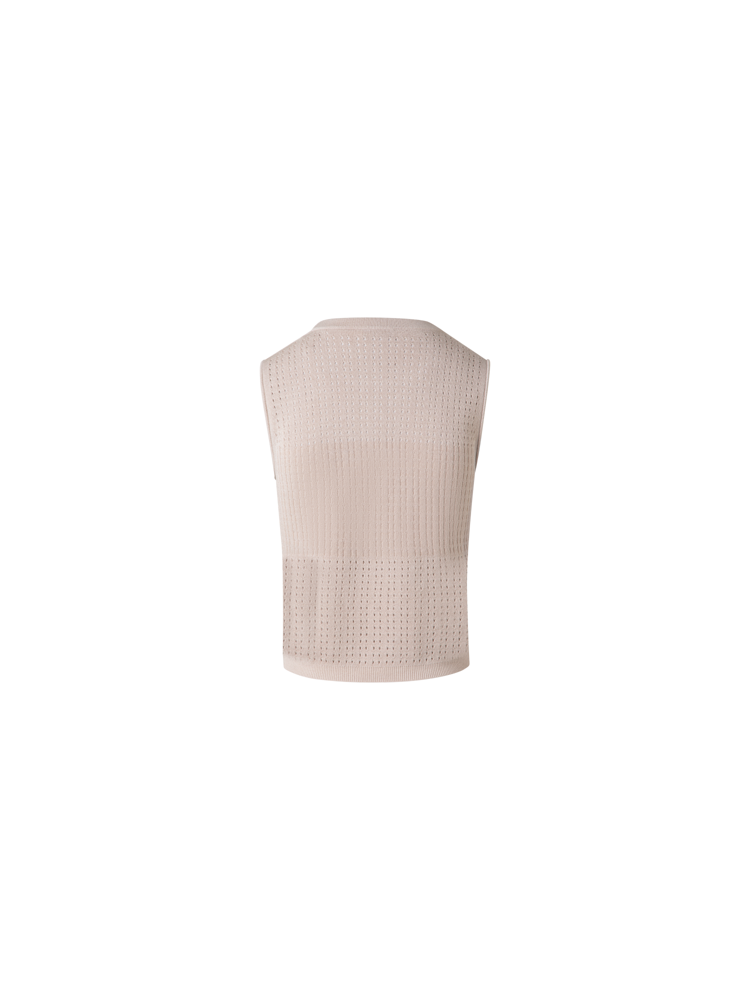 Designer Knit Top in Silk Cotton Ajouré - neutral - pastel - beige