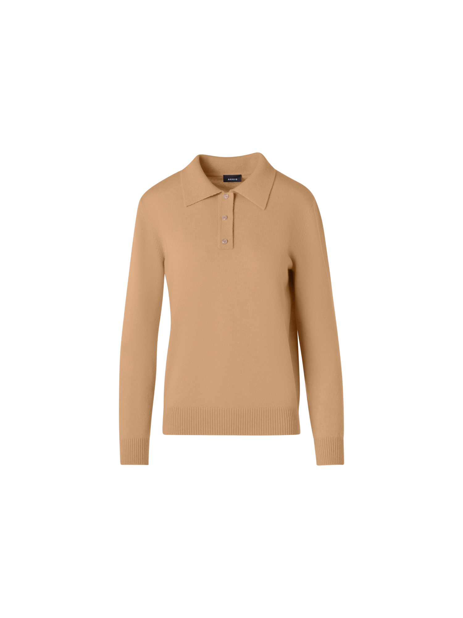 Designer Long-Sleeve Cashmere Knit Sweater - brown