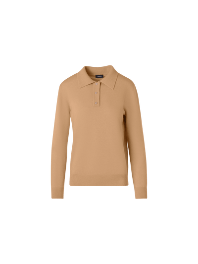 Designer Long-Sleeve Cashmere Knit Sweater - brown