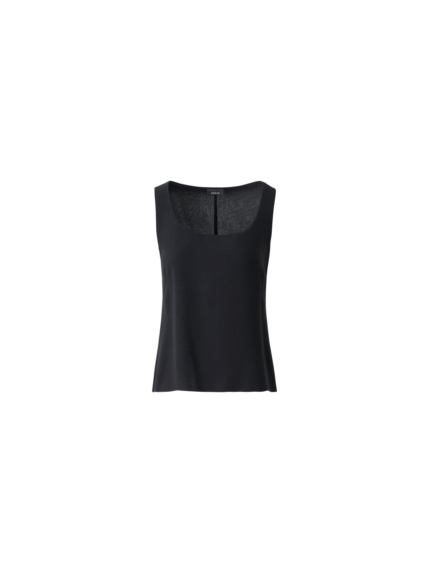 Designer Sleeveless Silk Georgette Top - black