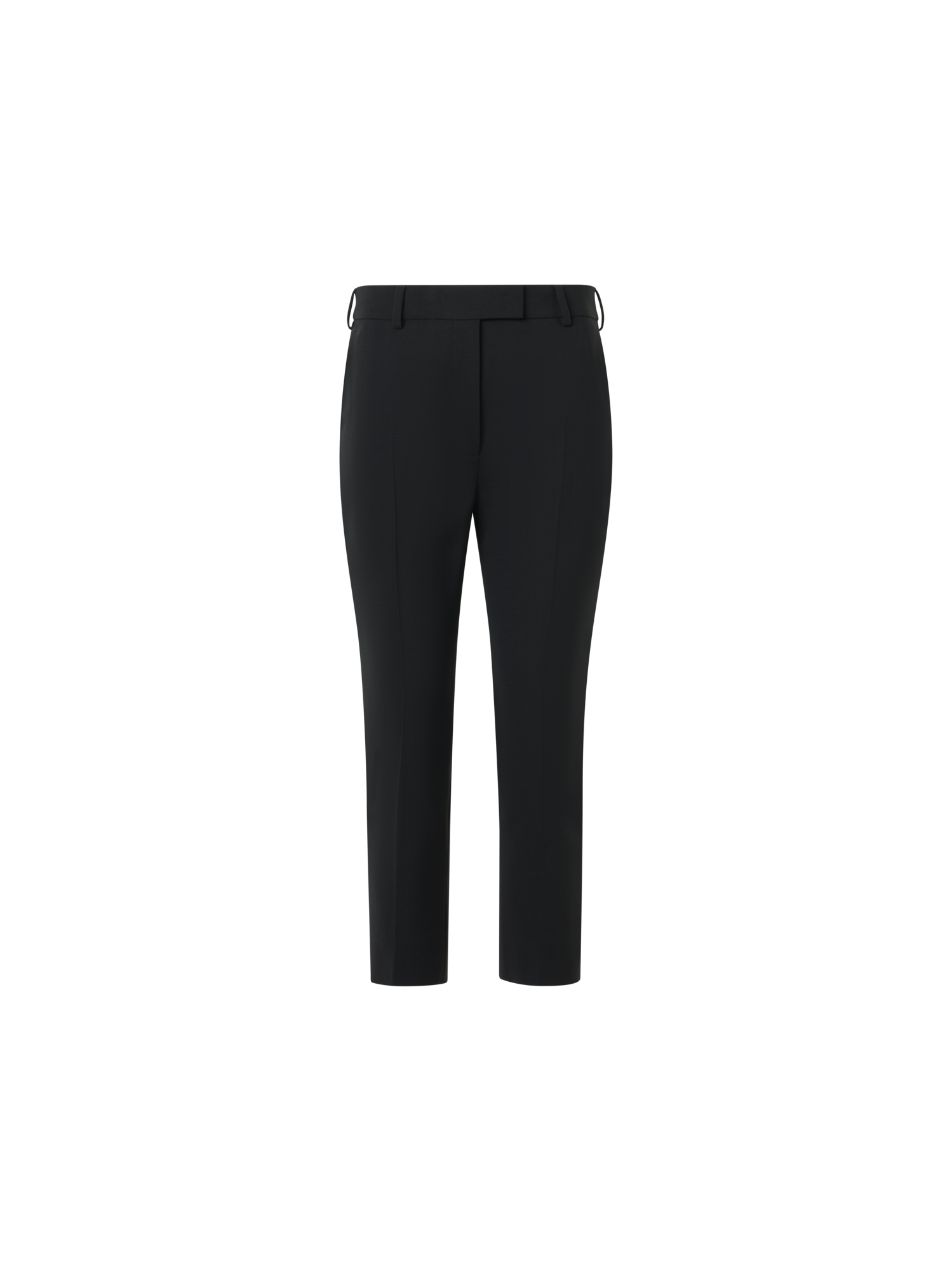 Designer Flavi Slim Capri Pants in Wool Double-Face - black