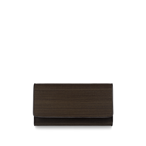 Long Over Flap Wallet in Horshair