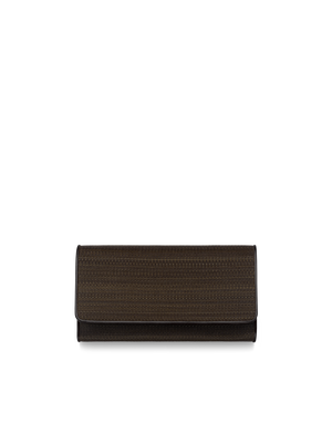 Designer Long Wallet in Horsehair - brown