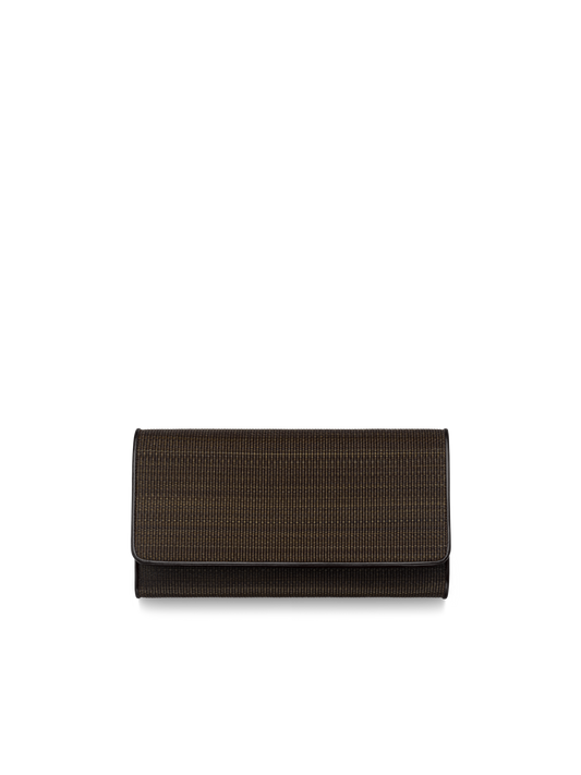 Designer Long Wallet in Horsehair - brown
