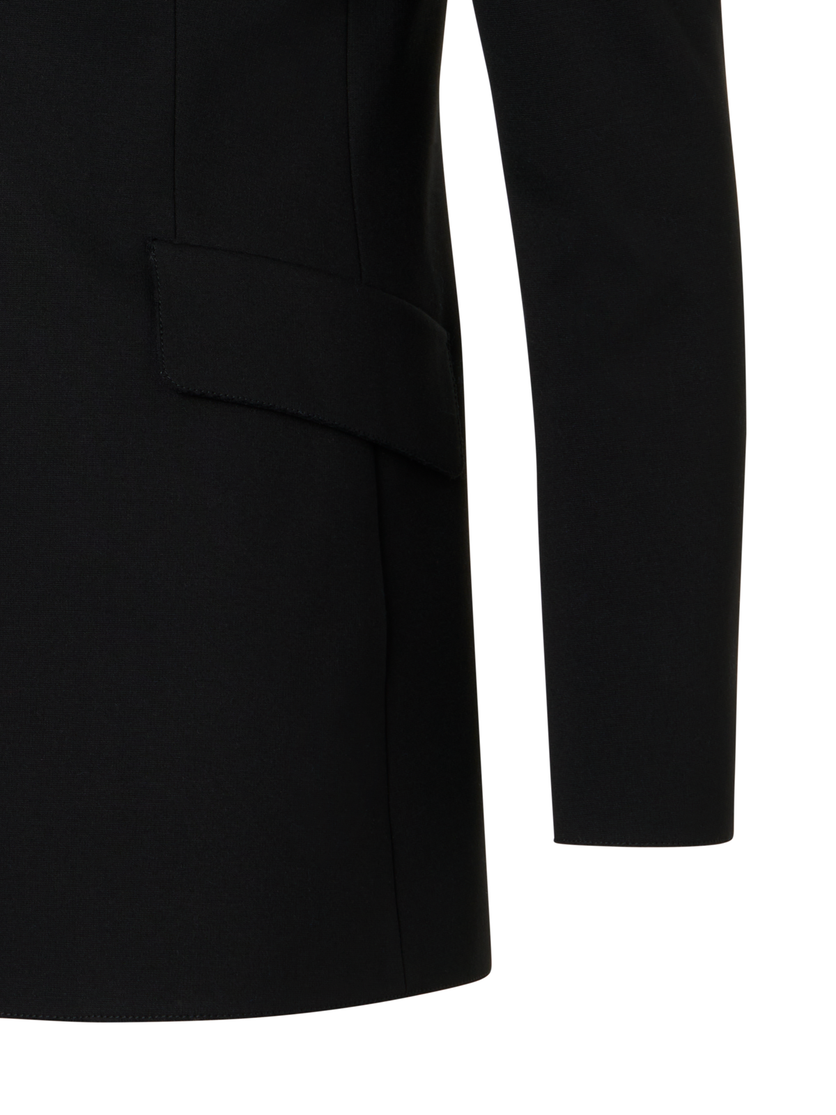 Designer Signature Viscose Jersey Blazer - black