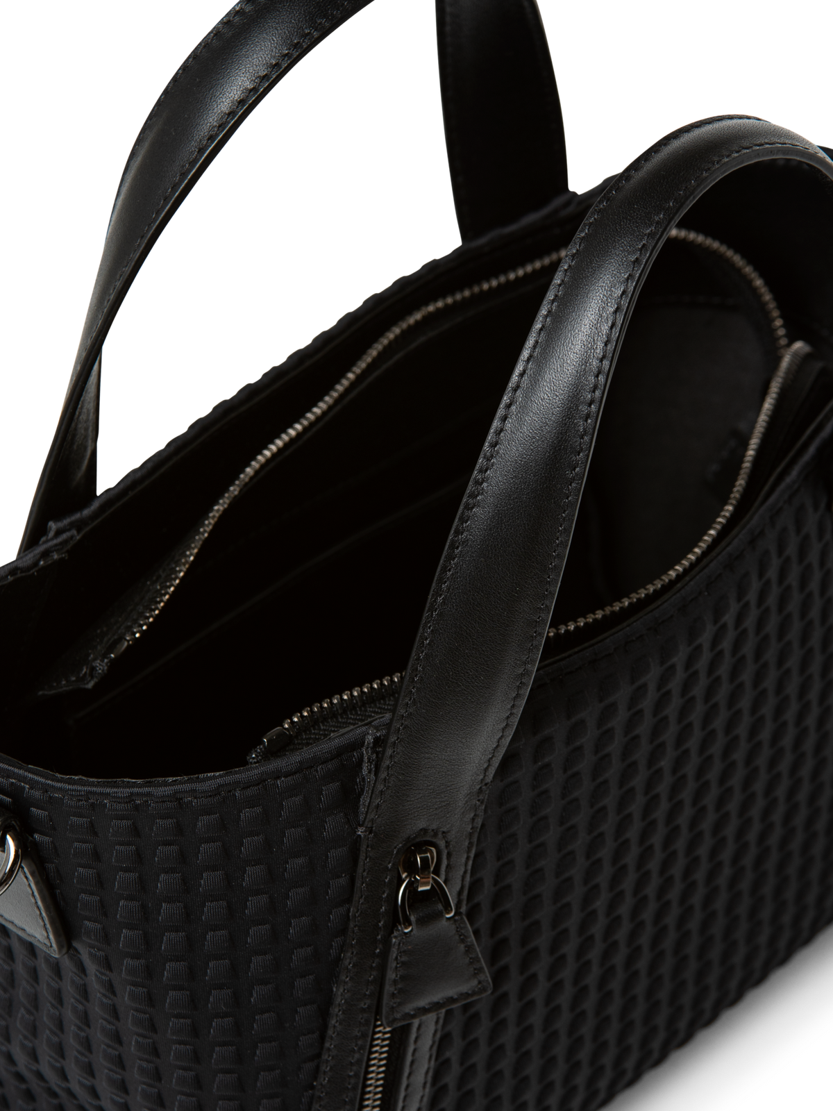 Designer Alexa Little Zip Top Handle Tote - neutral - black