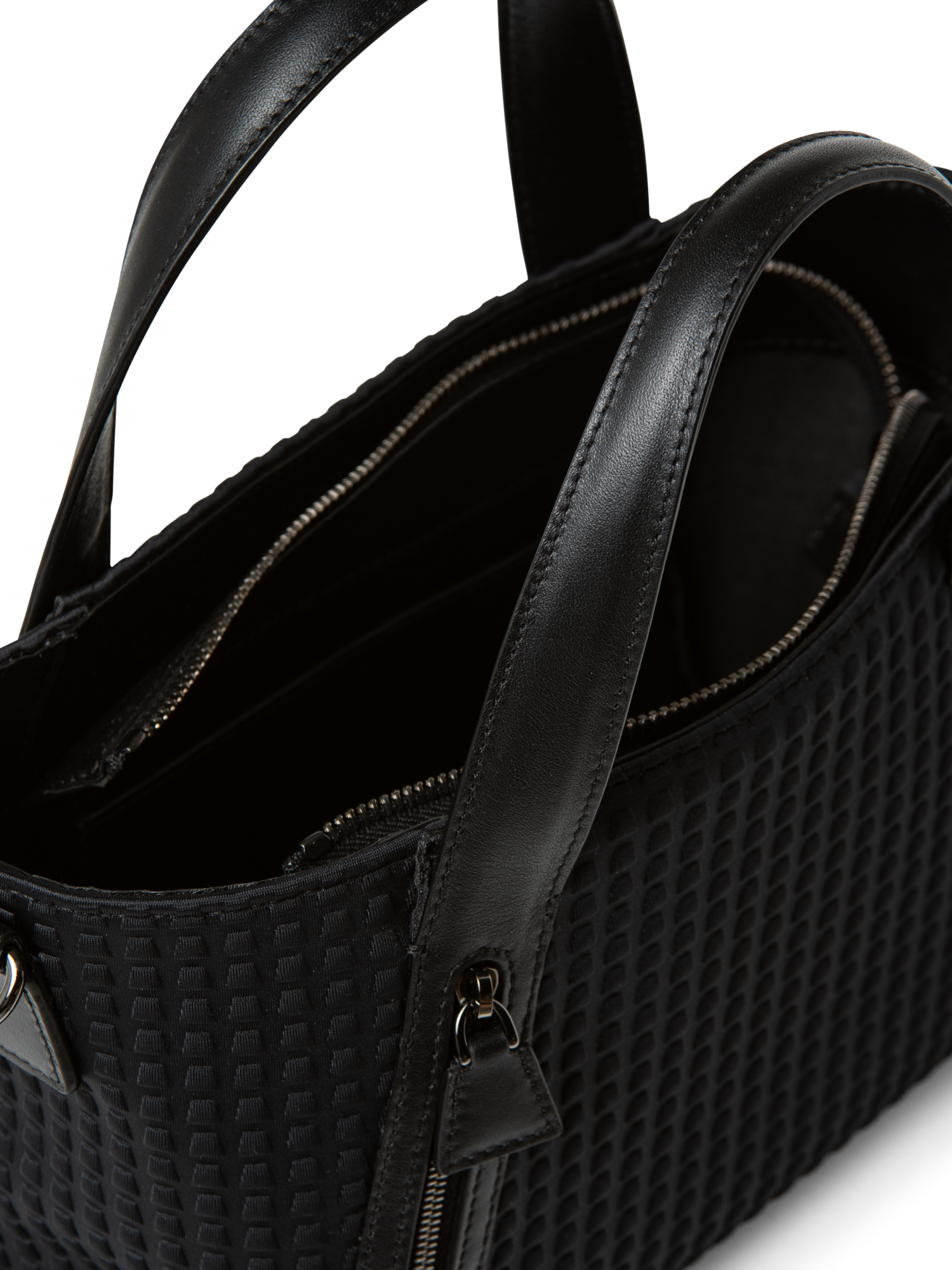 Designer Alexa Little Zip Top Handle Tote - neutral - black