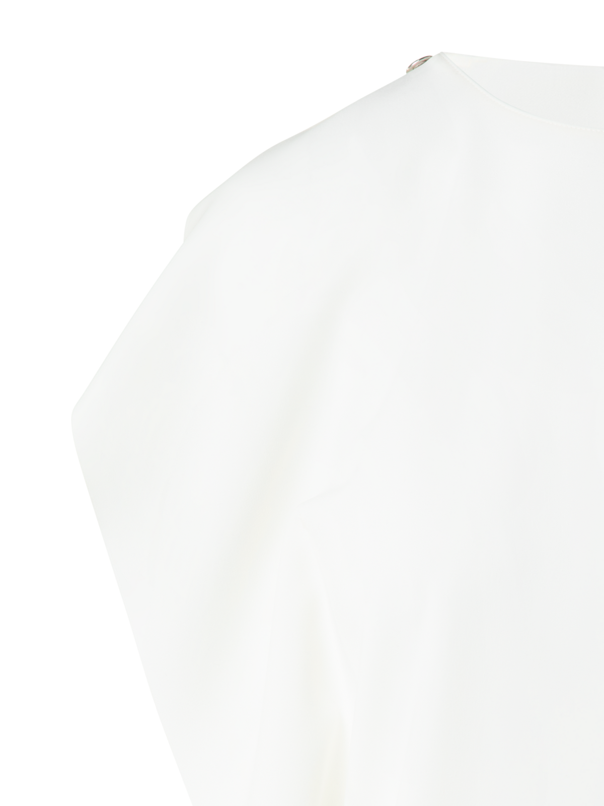 Designer Off-Shoulder Draped Laser Cut Blouse - neutral - ecru - white