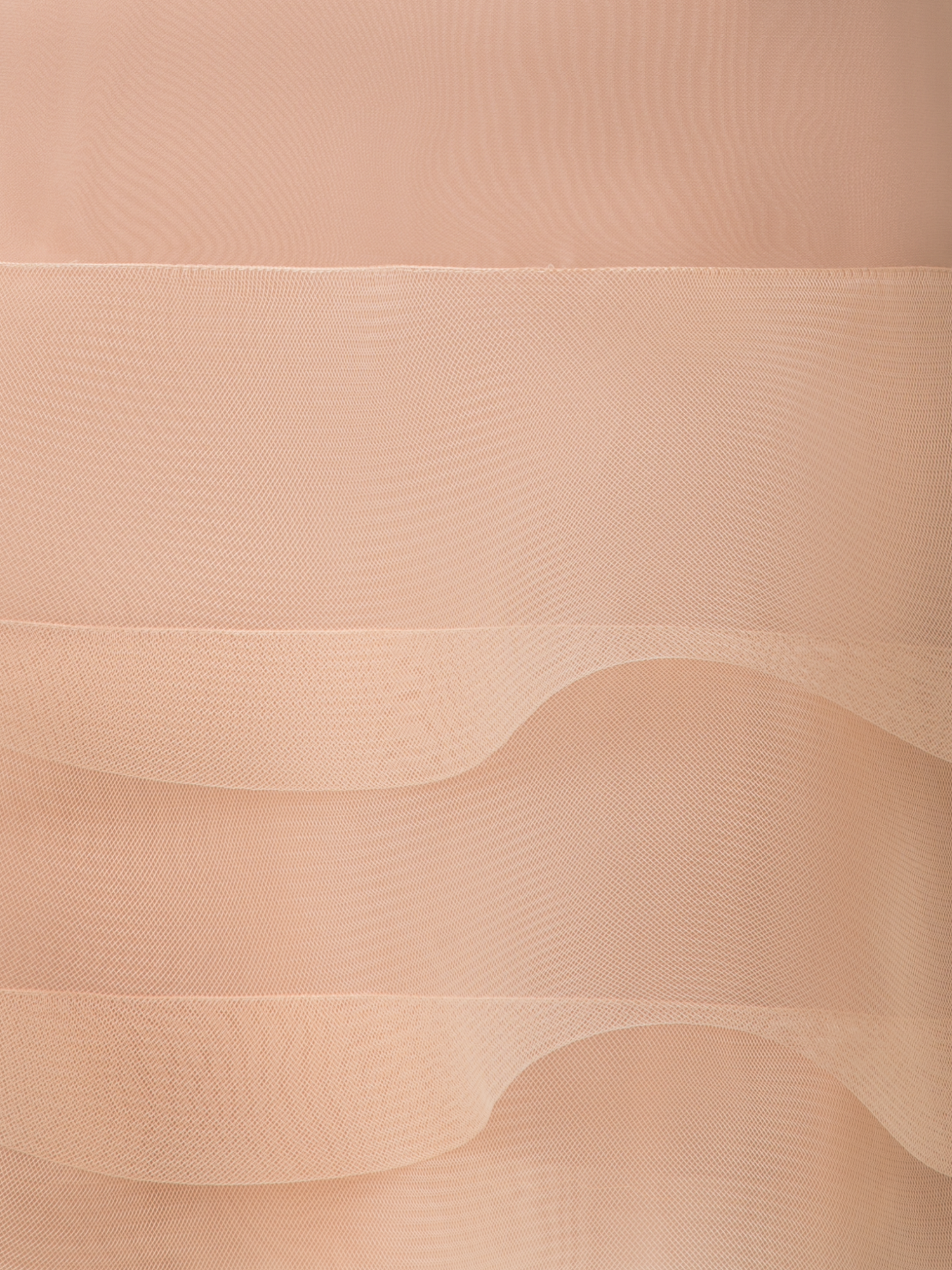 Designer Organza Mini Dress with Waves - pastel - beige