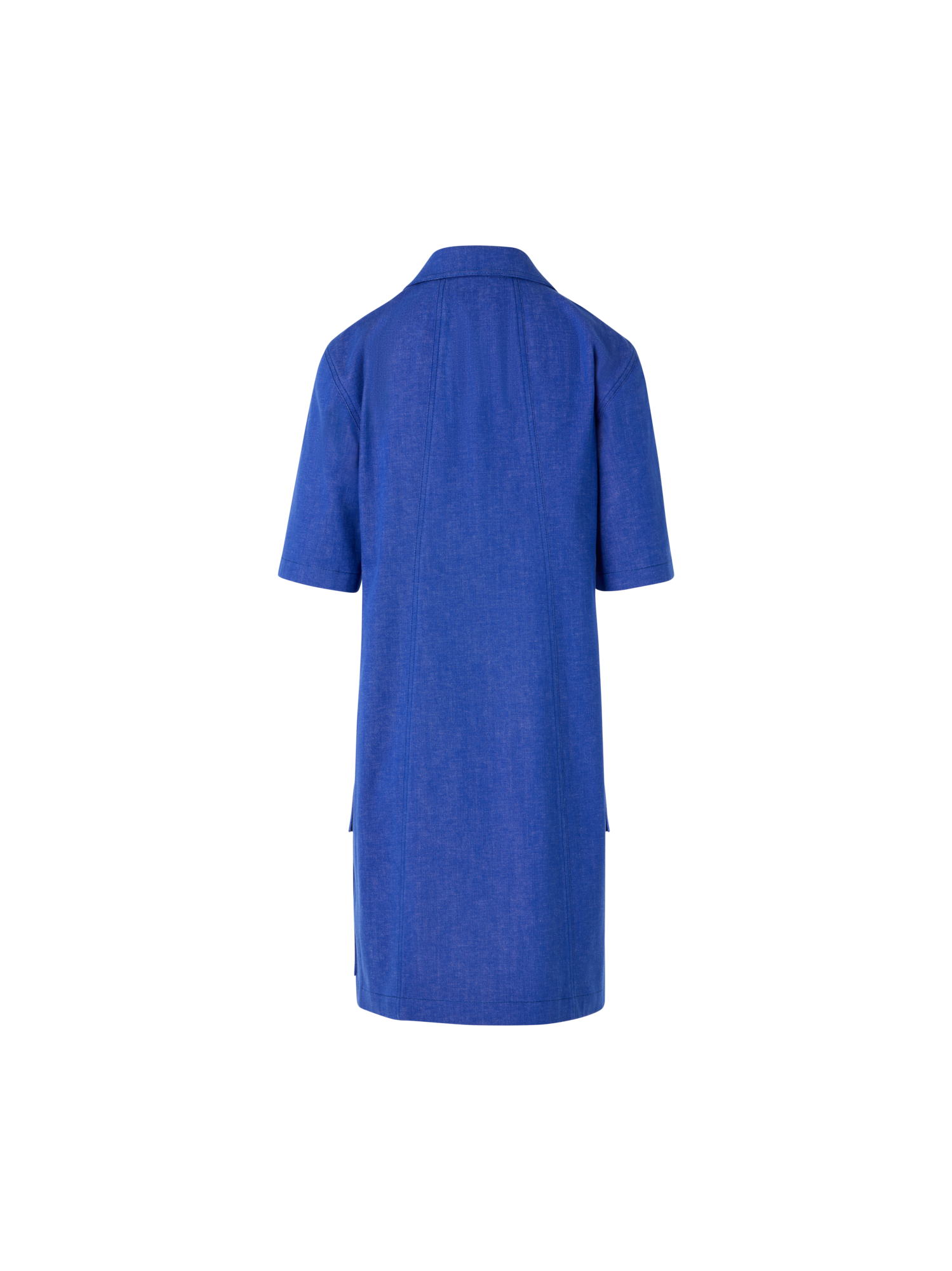 Designer Short Denim Polo Dress - blue