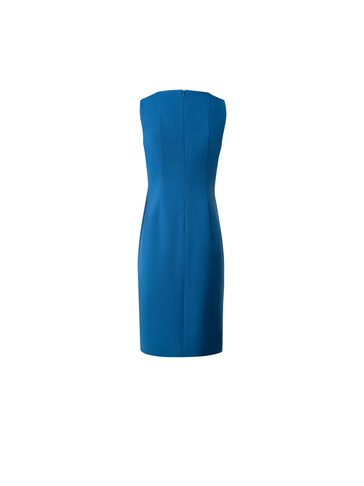Designer Sheath Dress in Silk Crêpe Stretch - blue