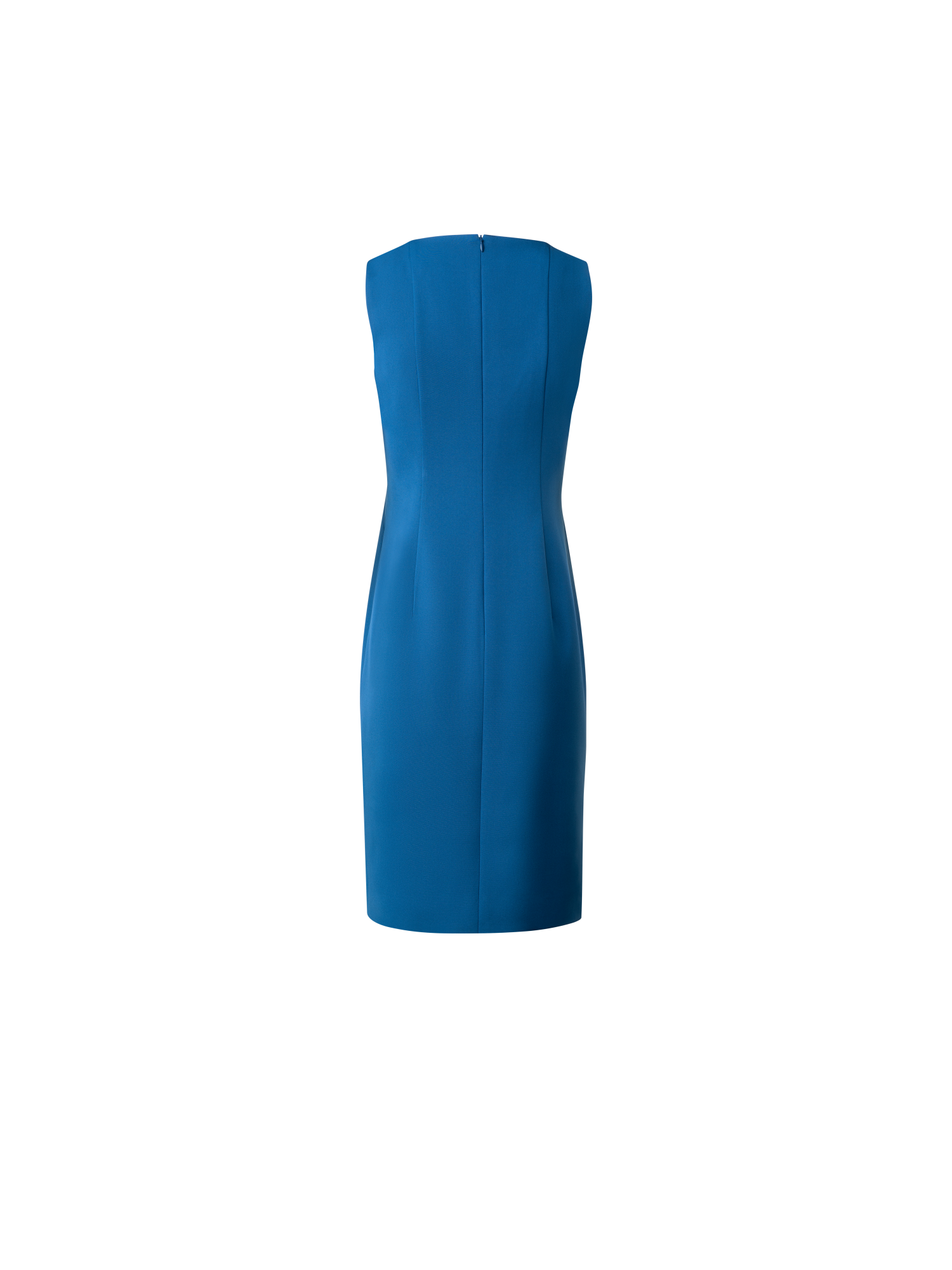 Designer Sheath Dress in Silk Crêpe Stretch - blue