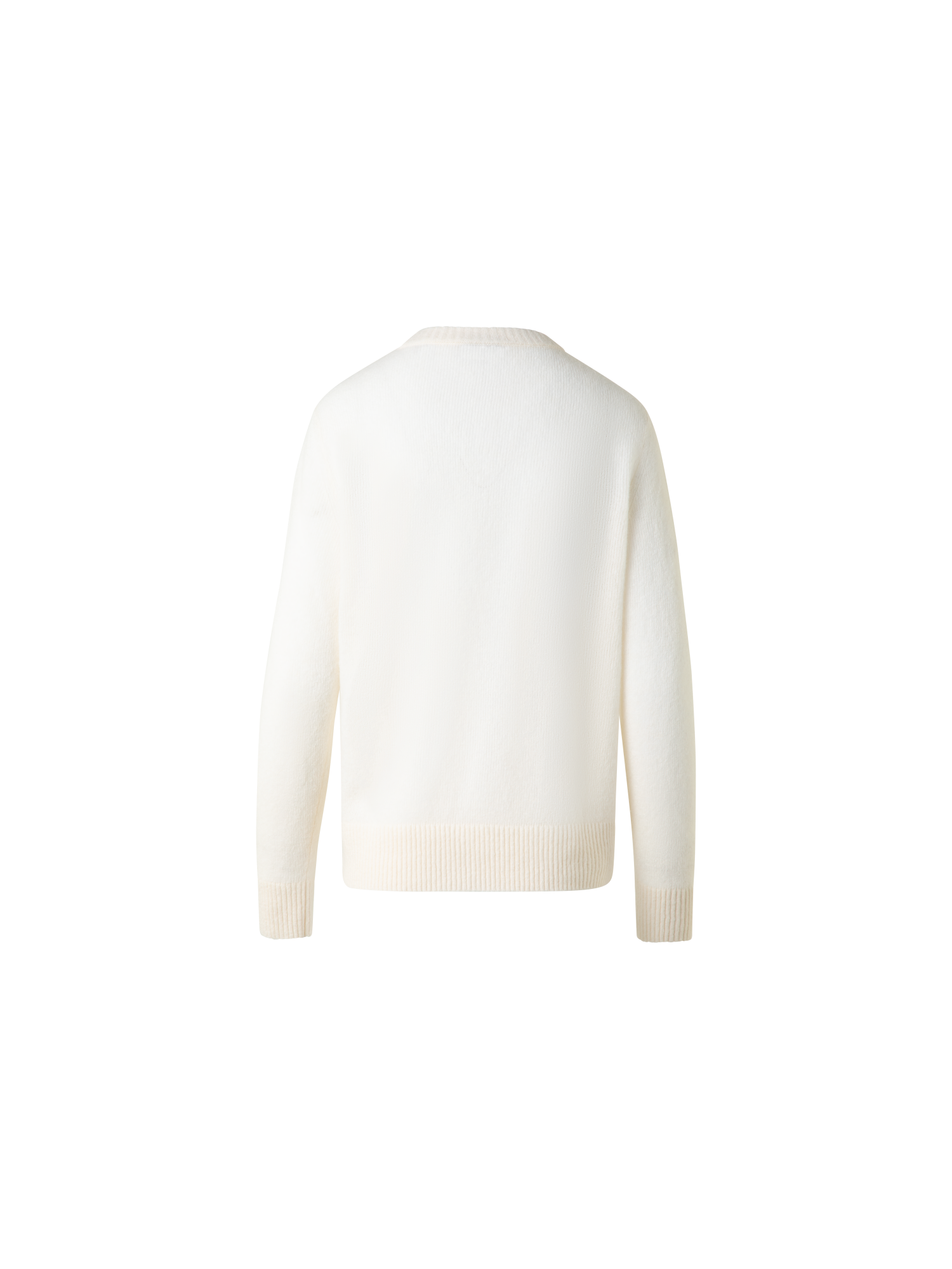 Designer Oversize Cashmere and Silk Sweater - white