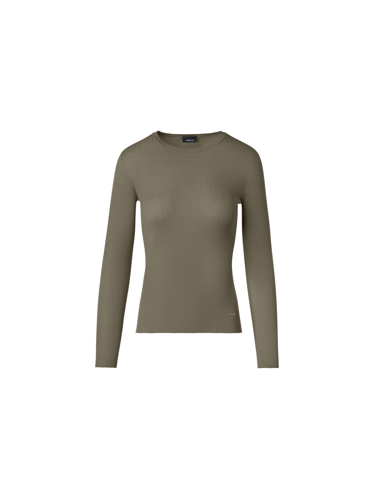 Designer Fitted Seamless Silk Cotton Knit Sweater - neutral
