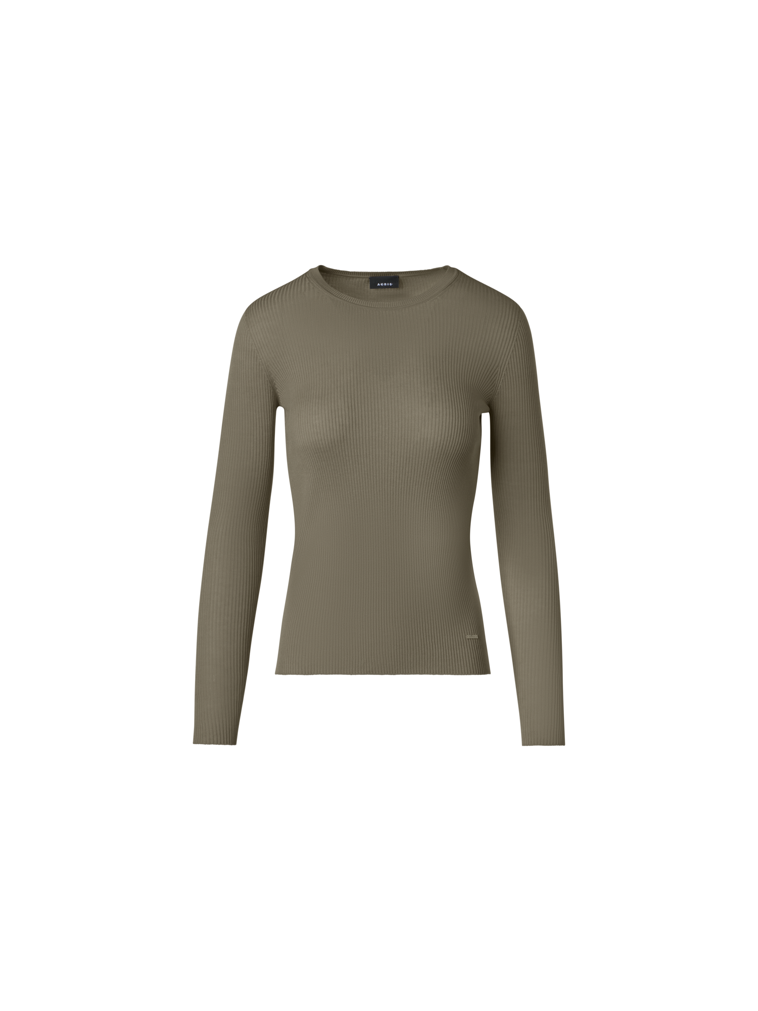 Designer Fitted Seamless Silk Cotton Knit Sweater - neutral