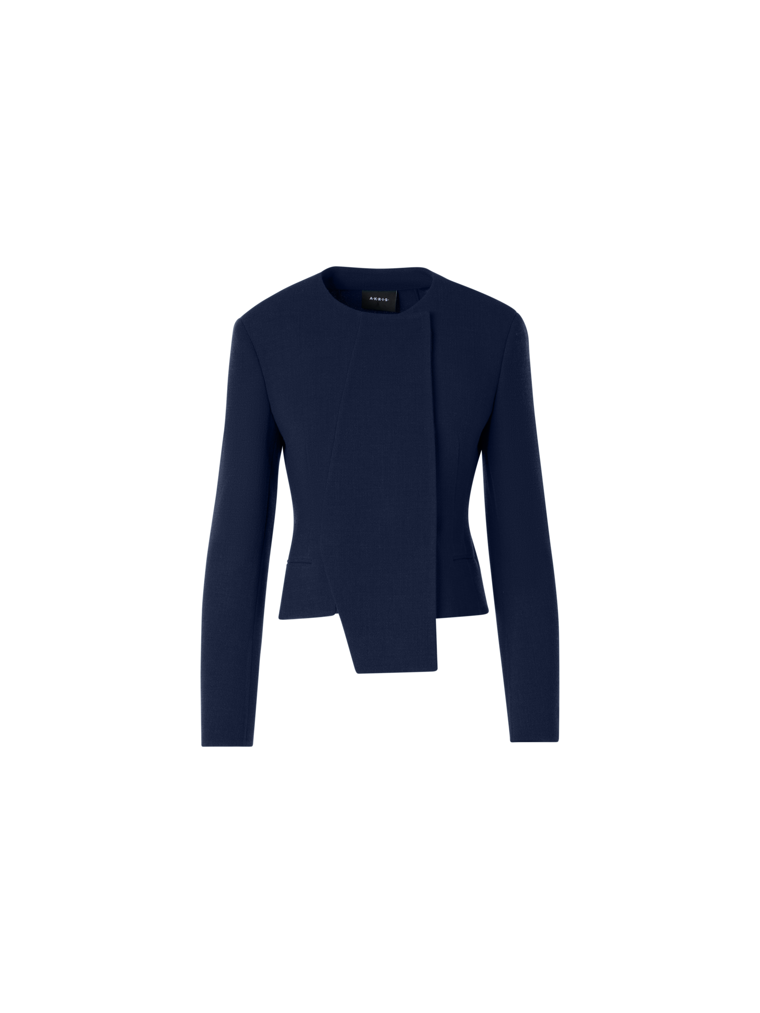 Designer Hemilio Short Jacket in Wool Double-Face - blue