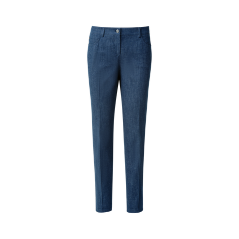 Slim Cotton Denim Stretch Pants