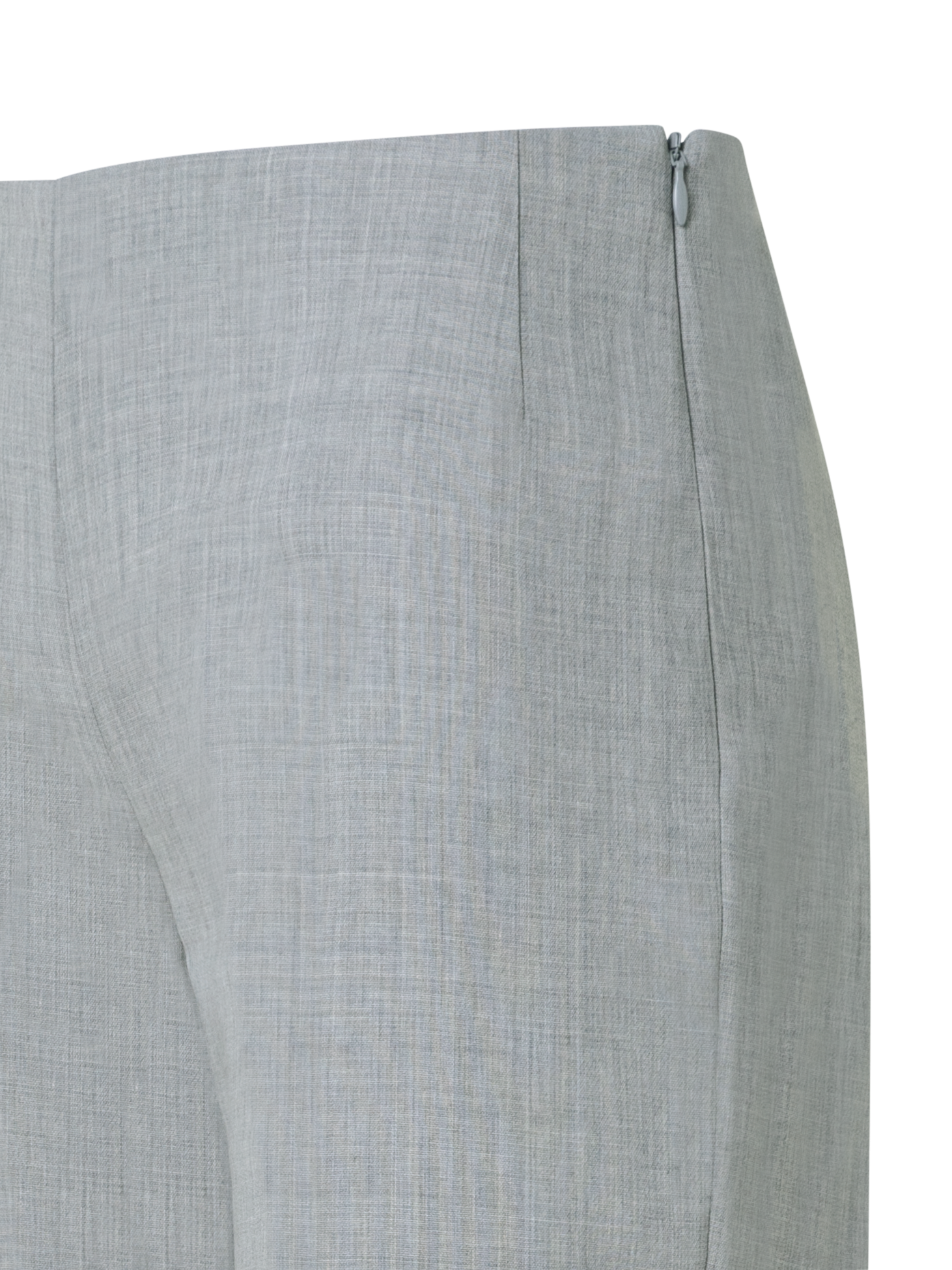 Designer Straight Wool Double-Face Pants - grey