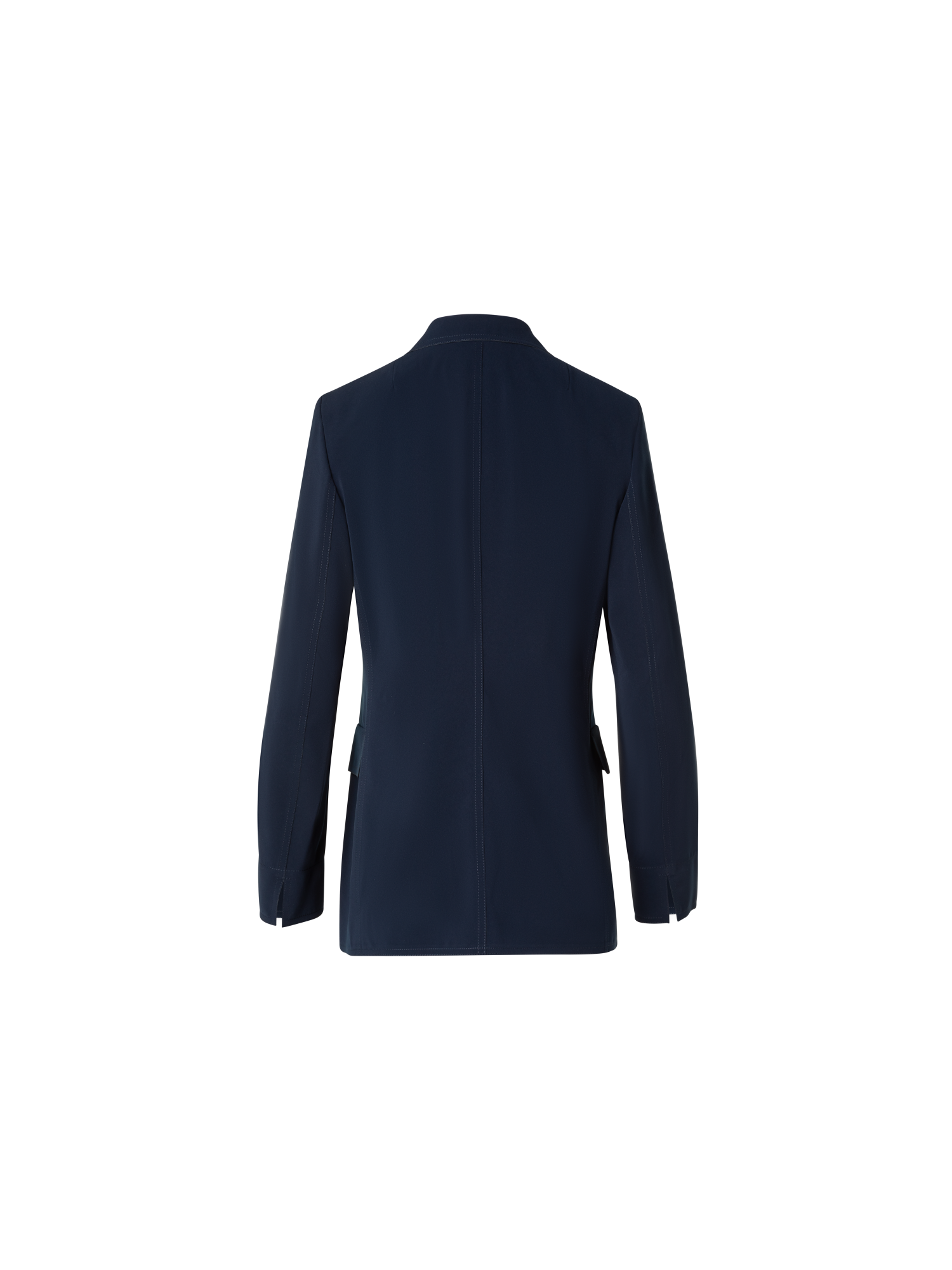 Designer Travel-Friendly Laser Cut Boyfriend Blazer - navy - blue
