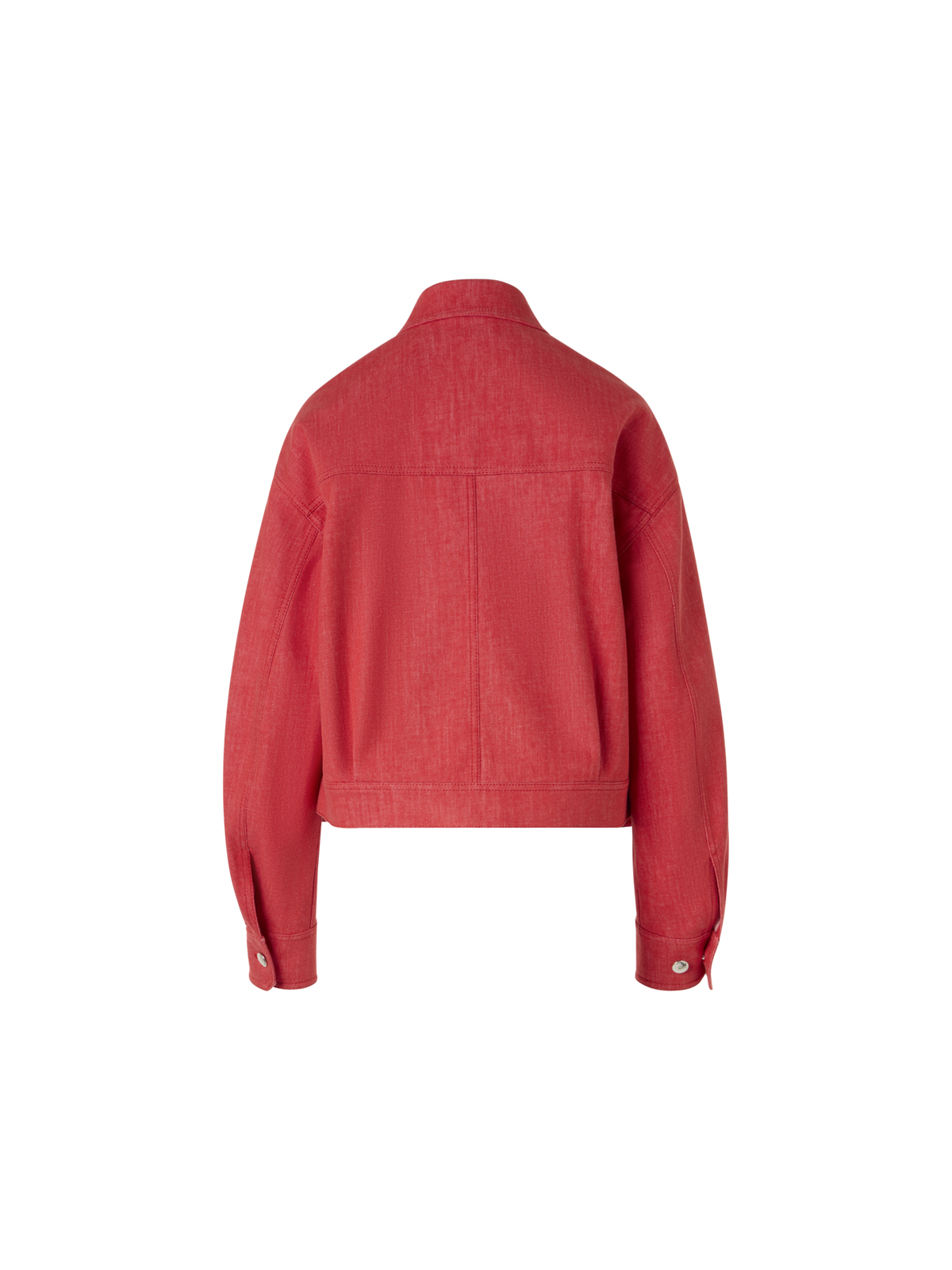 Designer Hilly Oversize Jacket in Cotton Denim - red